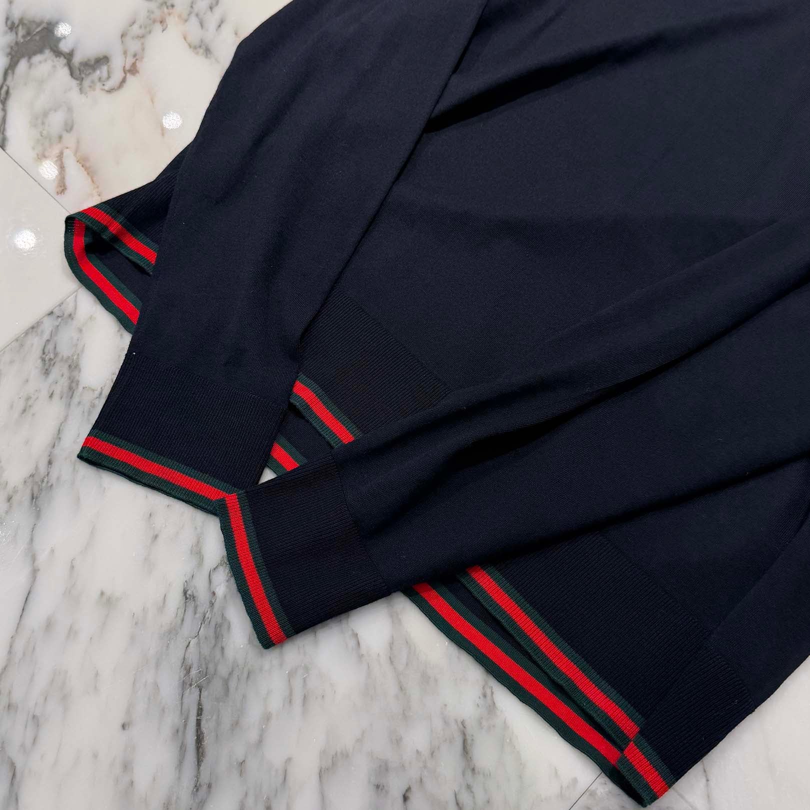 GUCCI 2025SS Web Stripe Wool Knit Sweater 814531 XKEJ1 Size XL グッチ ウェブストライプ ウールニットセーター サイズXL
