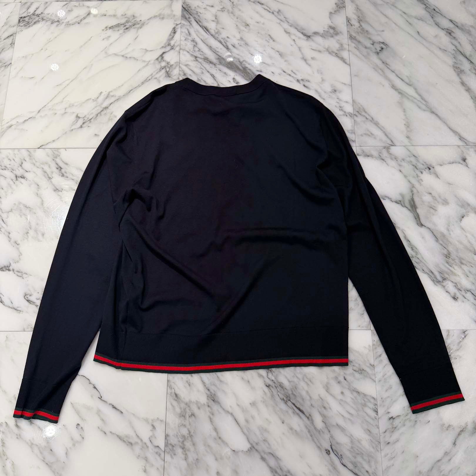 GUCCI 2025SS Web Stripe Wool Knit Sweater 814531 XKEJ1 Size XL グッチ ウェブストライプ ウールニットセーター サイズXL