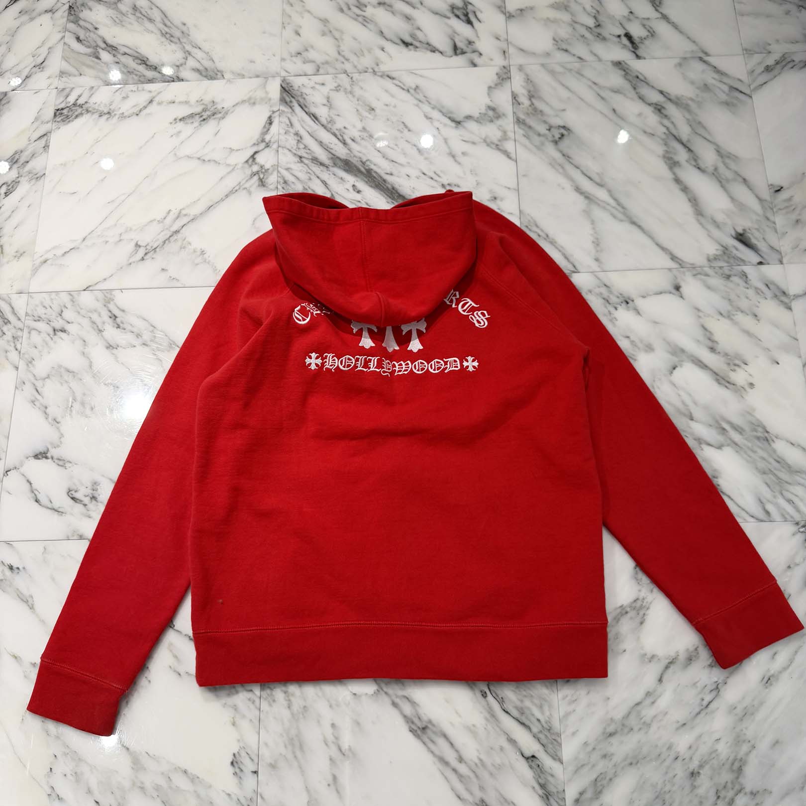 CHROME HEARTS King Taco 3 Cemetery Cross Embroidery Zip Up Hoodie Size XL クロムハーツ キングタコ 3セメタリークロス刺繍 ジップアップフーディー サイズXL
