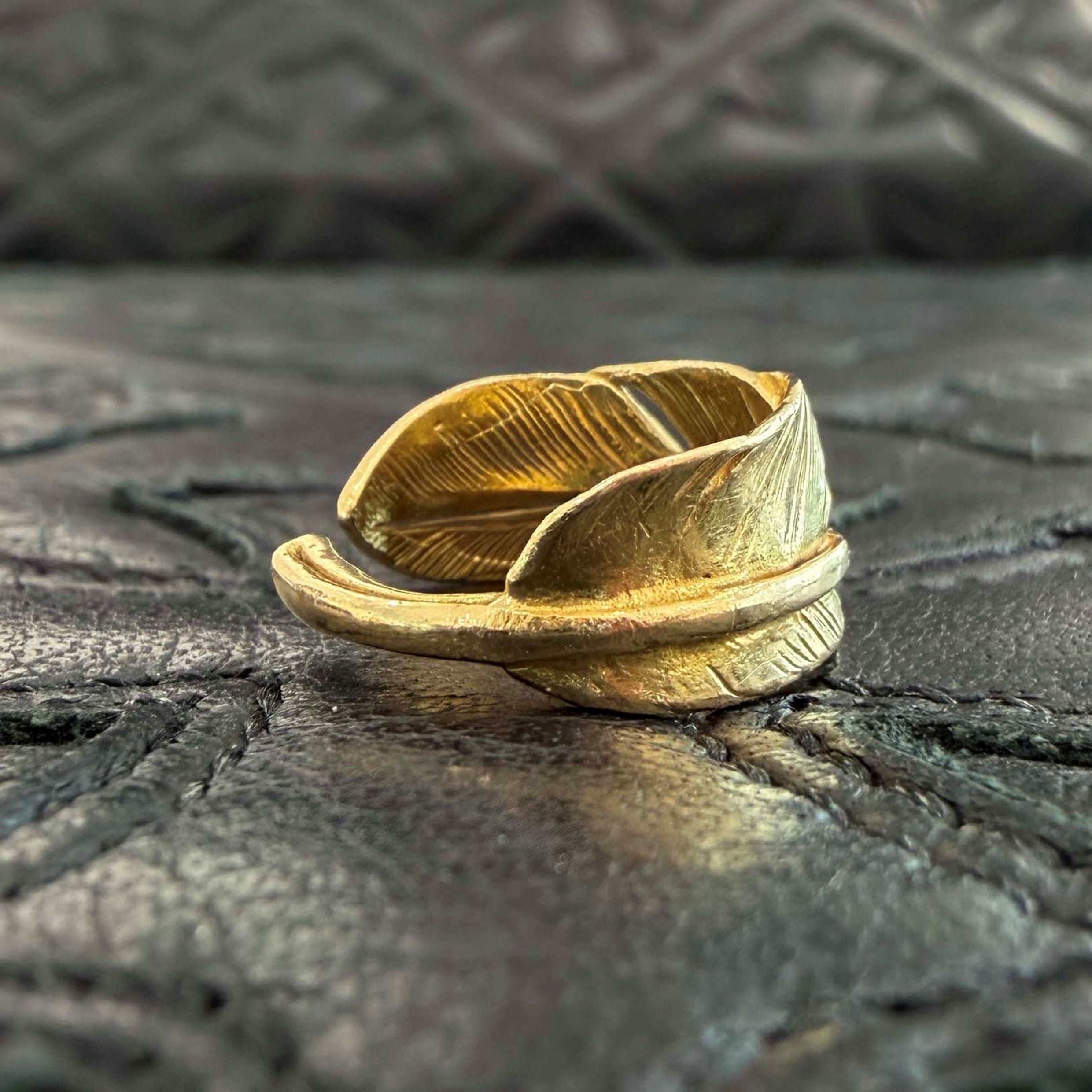 Goro's K18 Feather Pinky Ring Size 5号 ゴローズ K18 フェザーピンキーリング サイズ5号