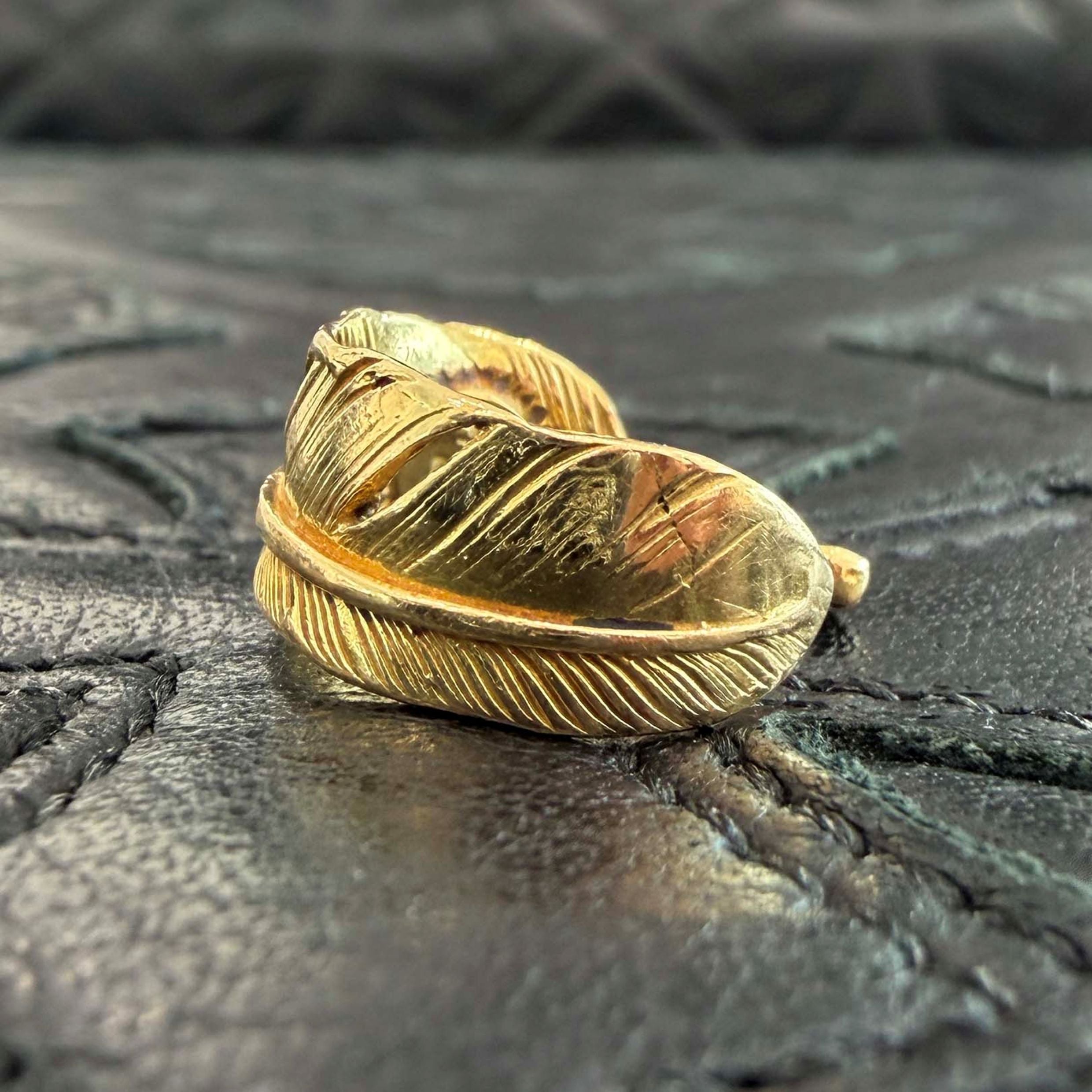 Goro's K18 Feather Pinky Ring Size 5号 ゴローズ K18 フェザーピンキーリング サイズ5号
