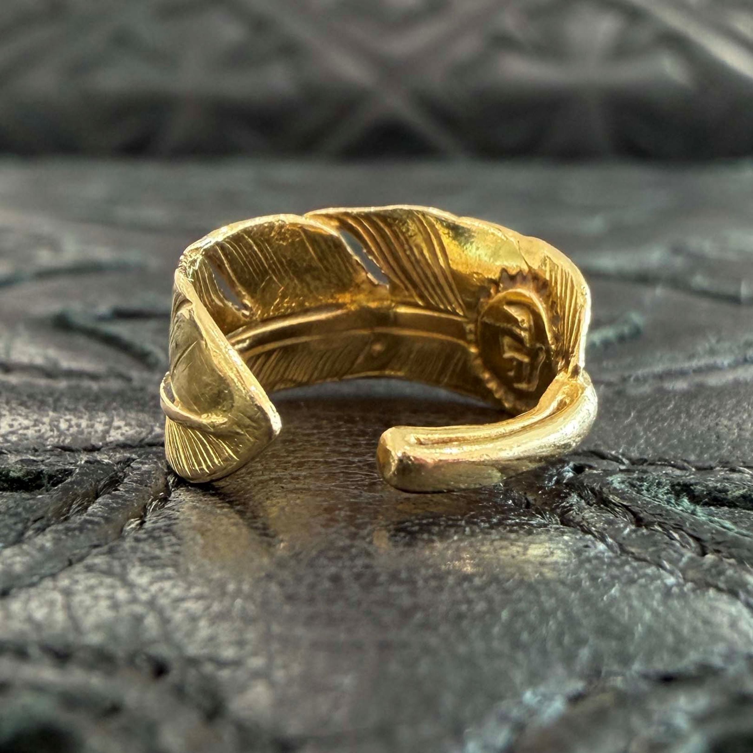 Goro's K18 Feather Pinky Ring Size 5号 ゴローズ K18 フェザーピンキーリング サイズ5号