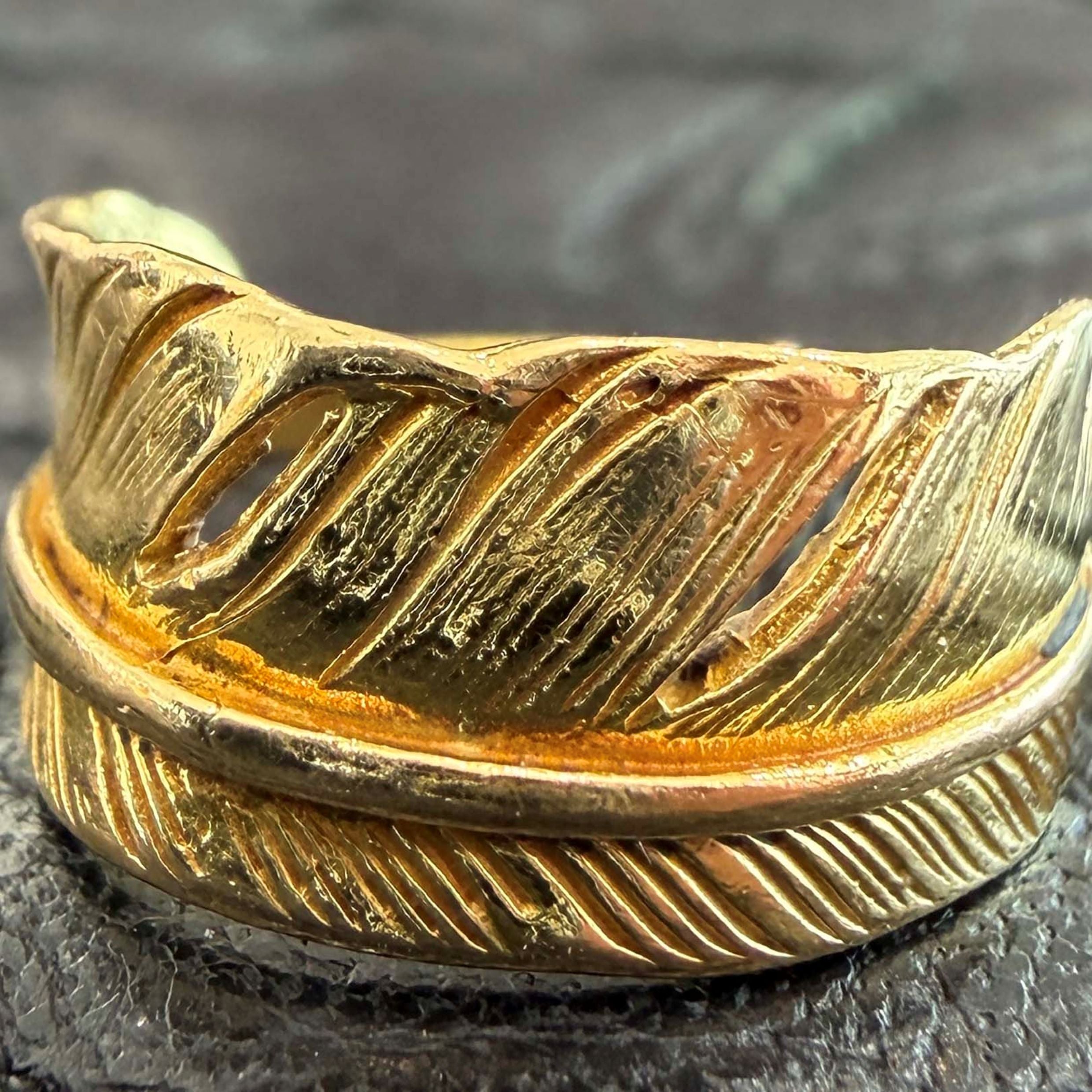 Goro's K18 Feather Pinky Ring Size 5号 ゴローズ K18 フェザーピンキーリング サイズ5号