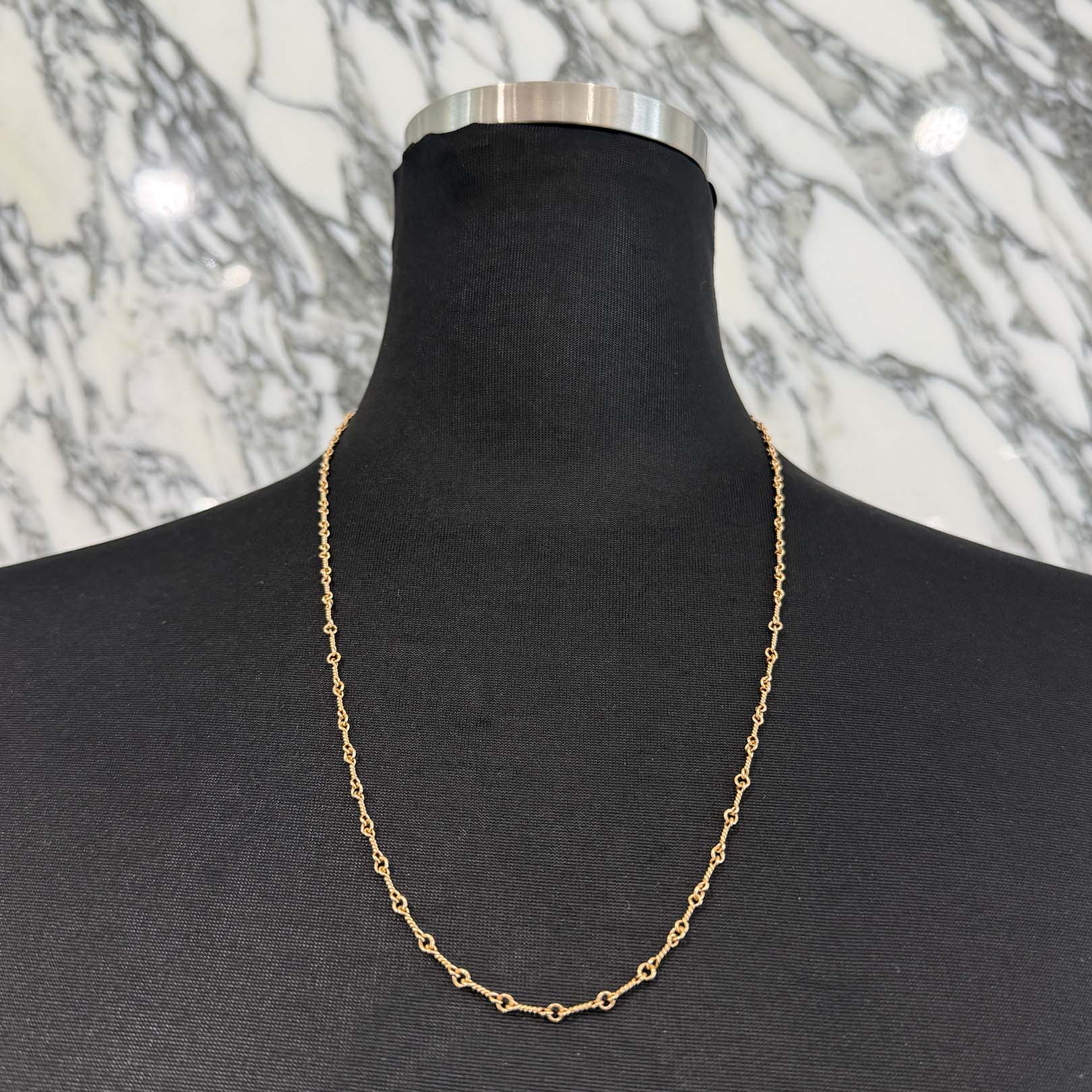 CHROME HEARTS 22K Twist Chain Necklace Size 22 Inch クロムハーツ 22K ツイストチェーン ネックレス サイズ22インチ
