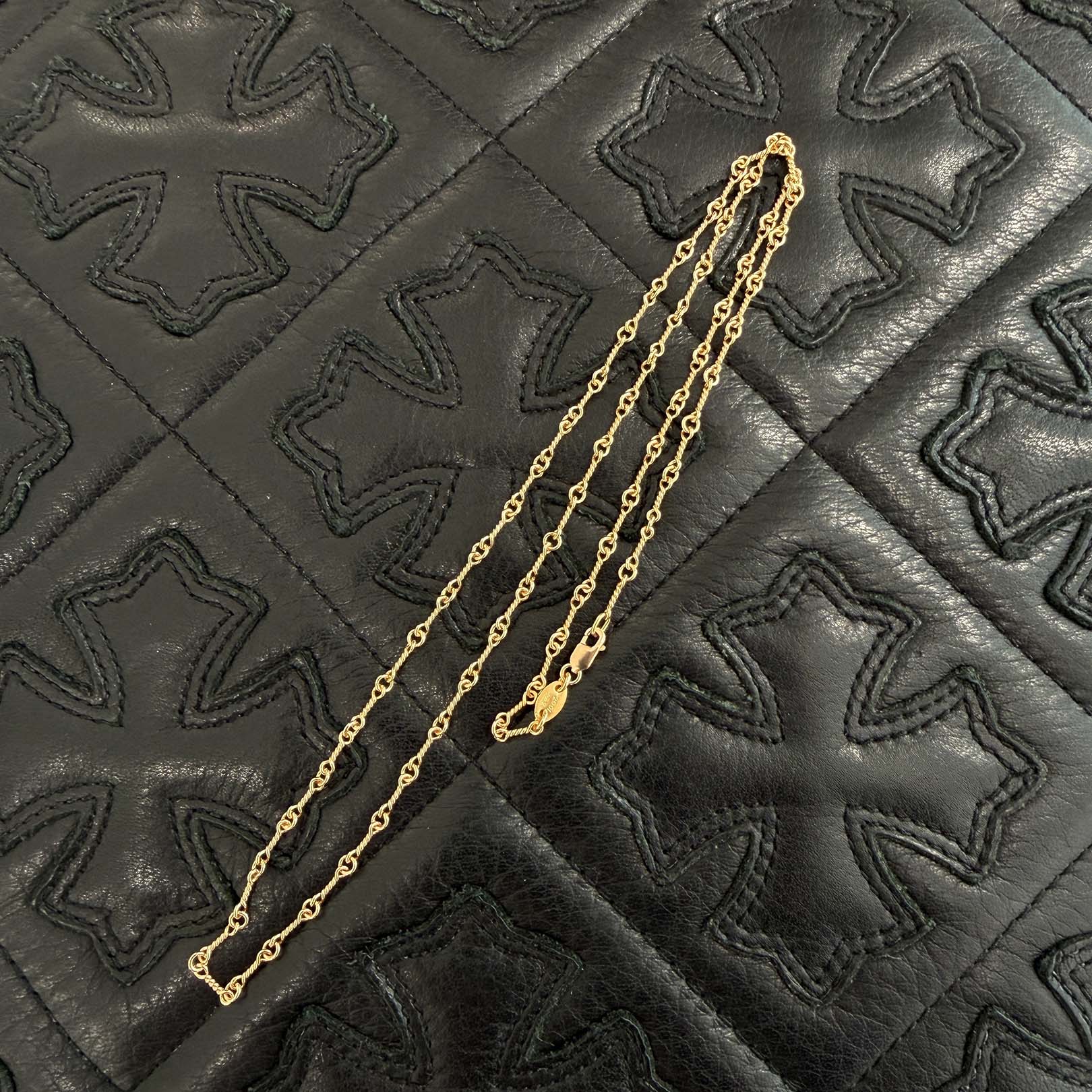 CHROME HEARTS 22K Twist Chain Necklace Size 22 Inch クロムハーツ 22K ツイストチェーン ネックレス サイズ22インチ