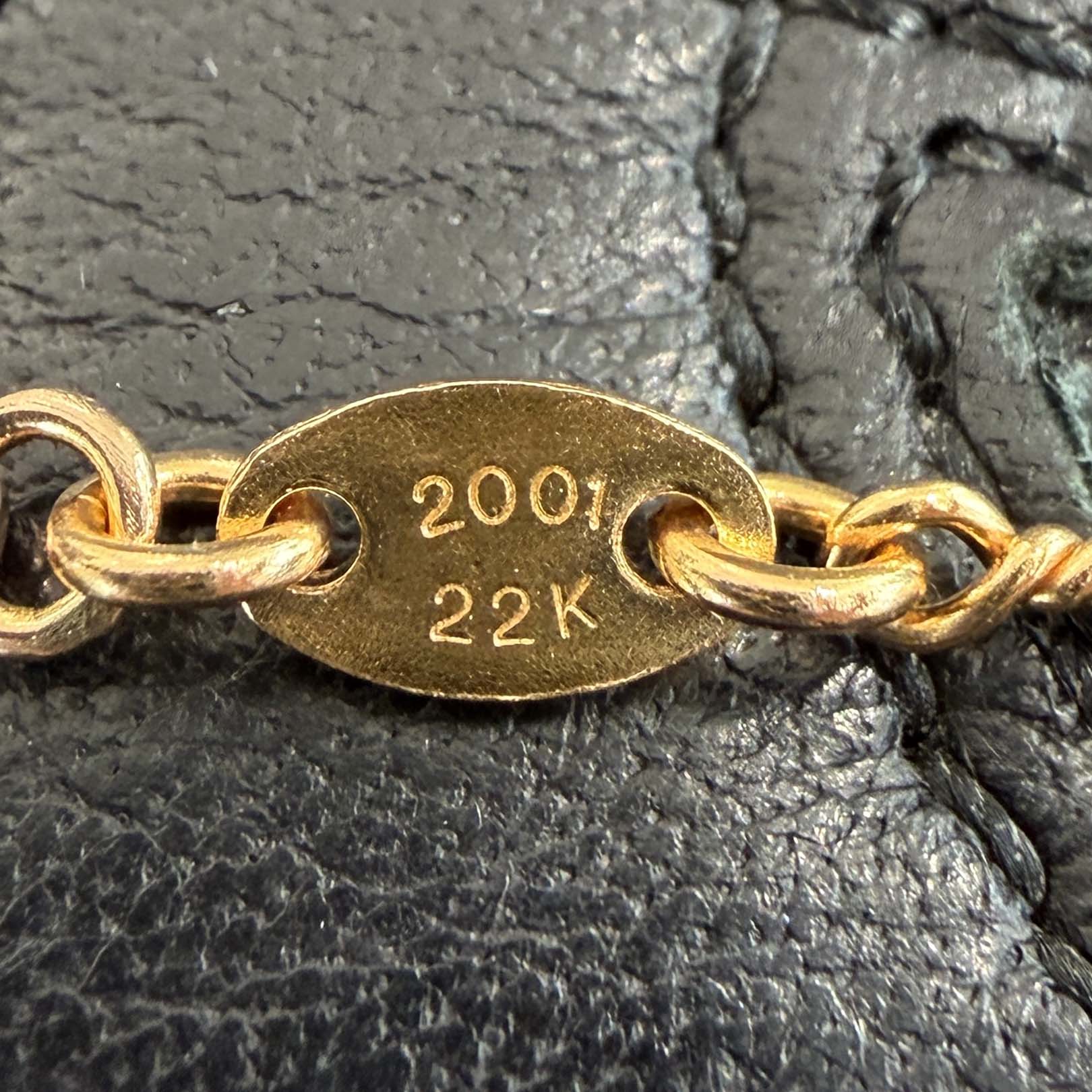 CHROME HEARTS 22K Twist Chain Necklace Size 22 Inch クロムハーツ 22K ツイストチェーン ネックレス サイズ22インチ