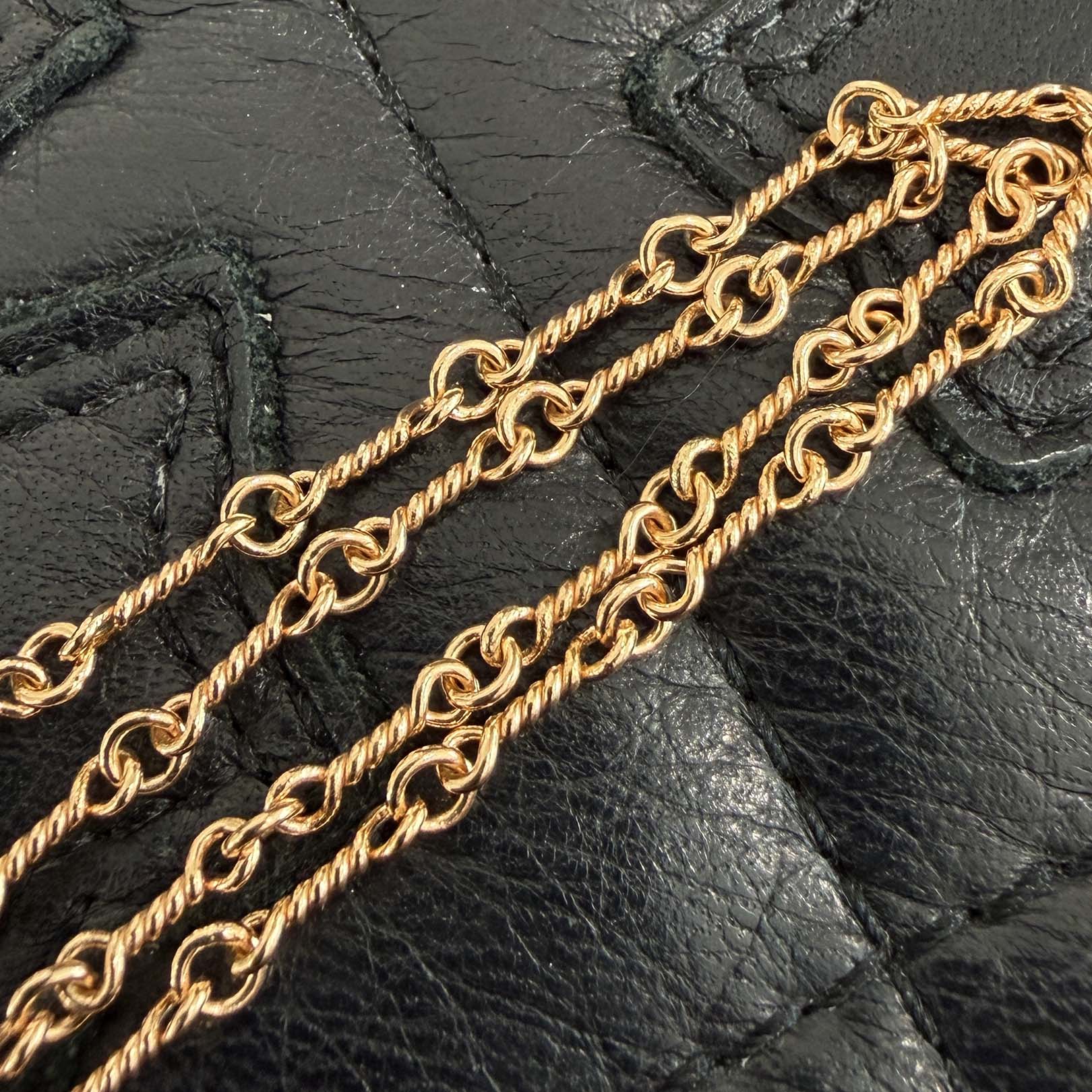 CHROME HEARTS 22K Twist Chain Necklace Size 22 Inch クロムハーツ 22K ツイストチェーン ネックレス サイズ22インチ