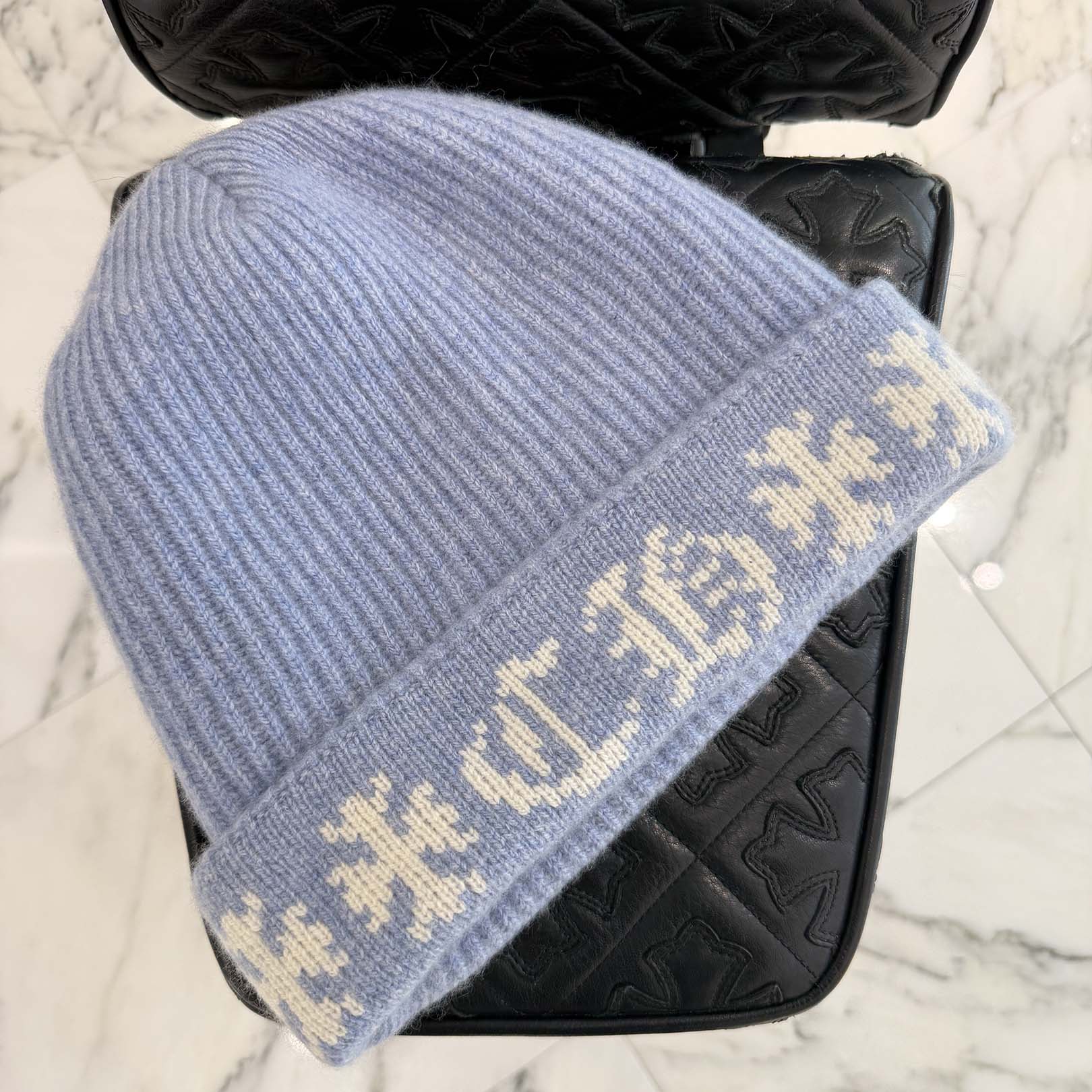 CHROME HEARTS BIG DADDY Cashmere Knit Beanie Size ONE SIZE (53-60) クロムハーツ ビッグダディ カシミヤ ニットビーニー サイズONE SIZE (53-60)