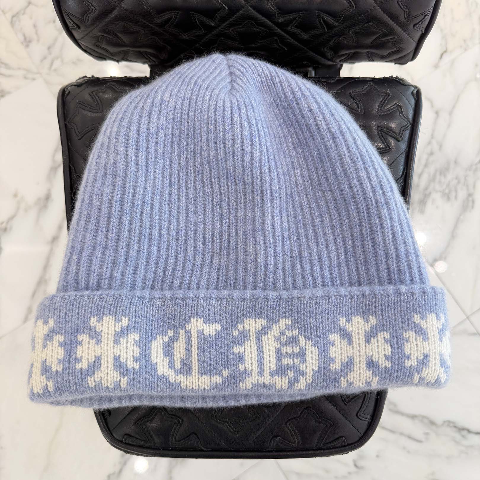 CHROME HEARTS BIG DADDY Cashmere Knit Beanie Size ONE SIZE (53-60) クロムハーツ ビッグダディ カシミヤ ニットビーニー サイズONE SIZE (53-60)