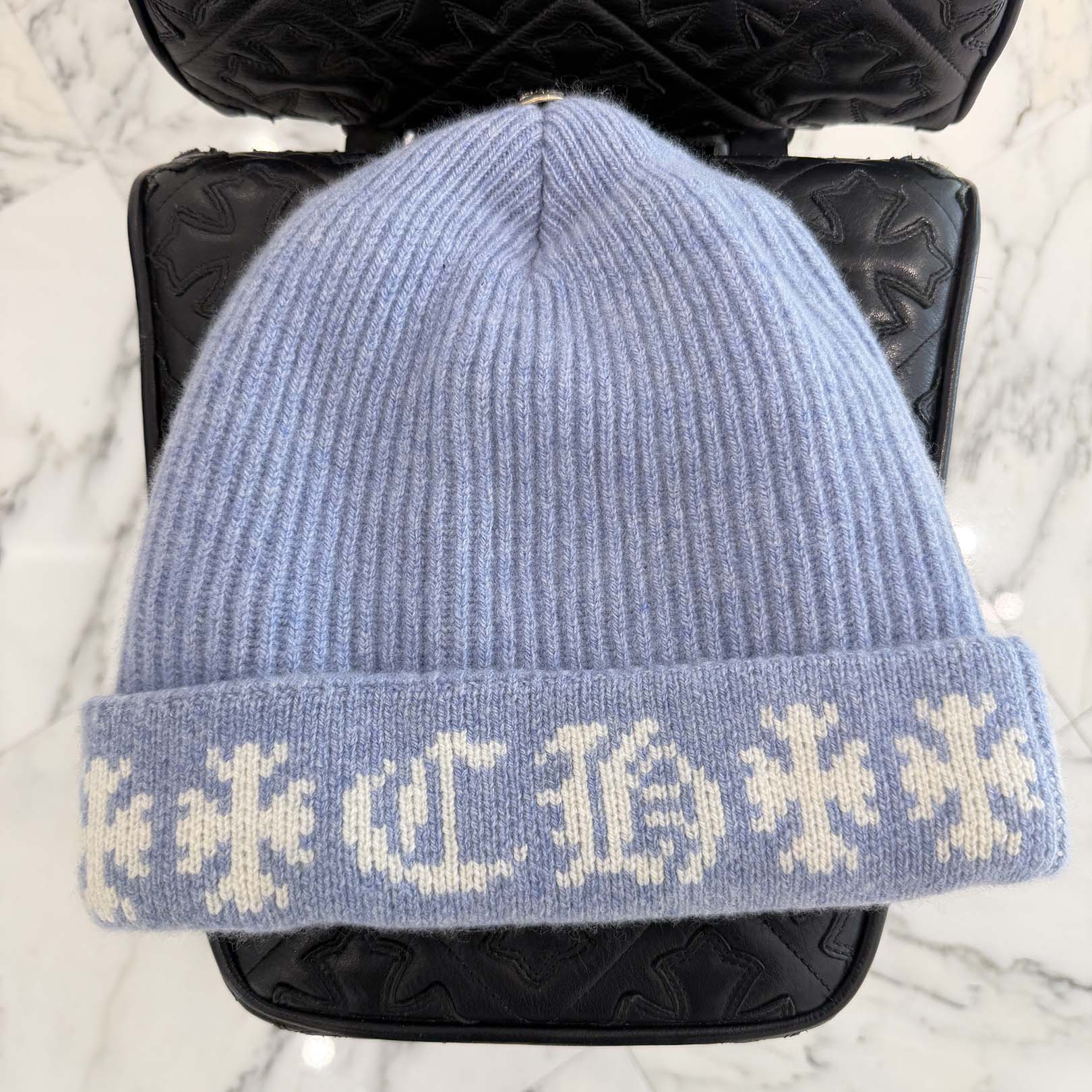 CHROME HEARTS BIG DADDY Cashmere Knit Beanie Size ONE SIZE (53-60) クロムハーツ ビッグダディ カシミヤ ニットビーニー サイズONE SIZE (53-60)