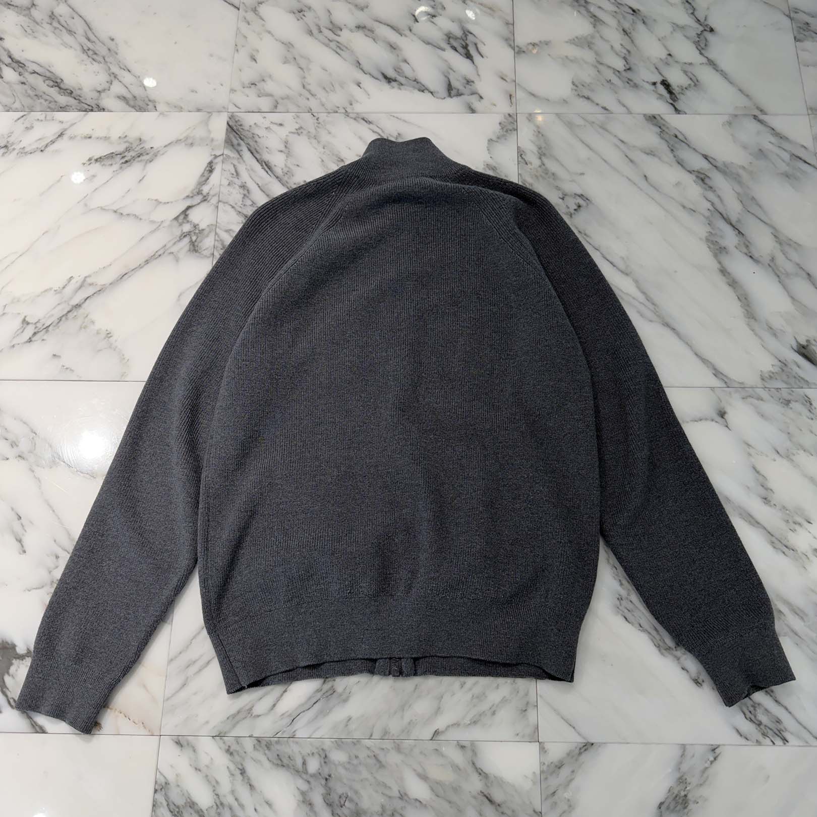 LOUIS VUITTON 2021AW Embroidery Logo High Neck Zip Up Knit Cardigan RM192Q OWB HHN40W Size S ルイヴィトン エンブロイダリー ロゴ ハイネック ジップアップ ニット カーディガン サイズS