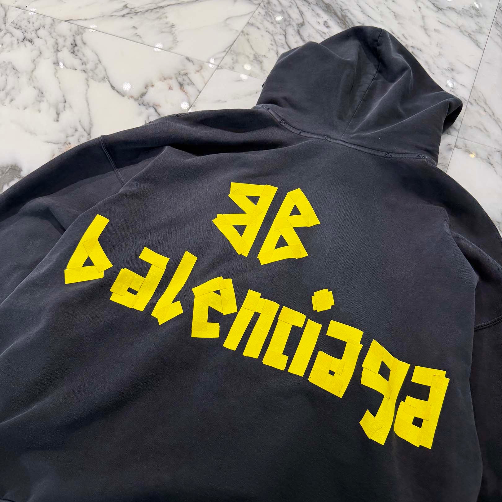 BALENCIAGA 2023SS Tape Type Ripped Pocket Zip Up Hoodie 744451 T0VB1 Size S バレンシアガ テープタイプ リップド ポケット ジップアップ フーディ サイズS