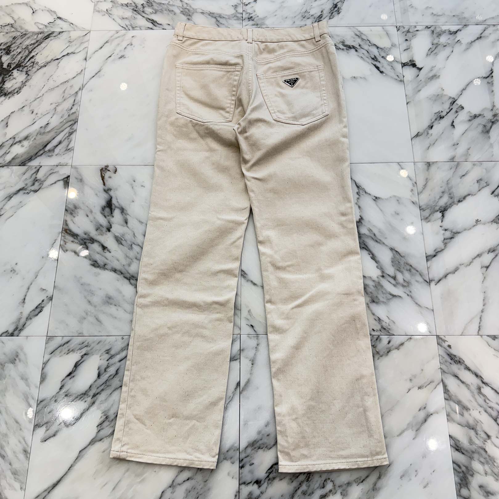 PRADA 2022SS Triangle Logo Plate Straight Denim Pants GEP340 S221 13HQ Size 30 プラダ トライアングルロゴプレート ストレートデニムパンツ サイズ30