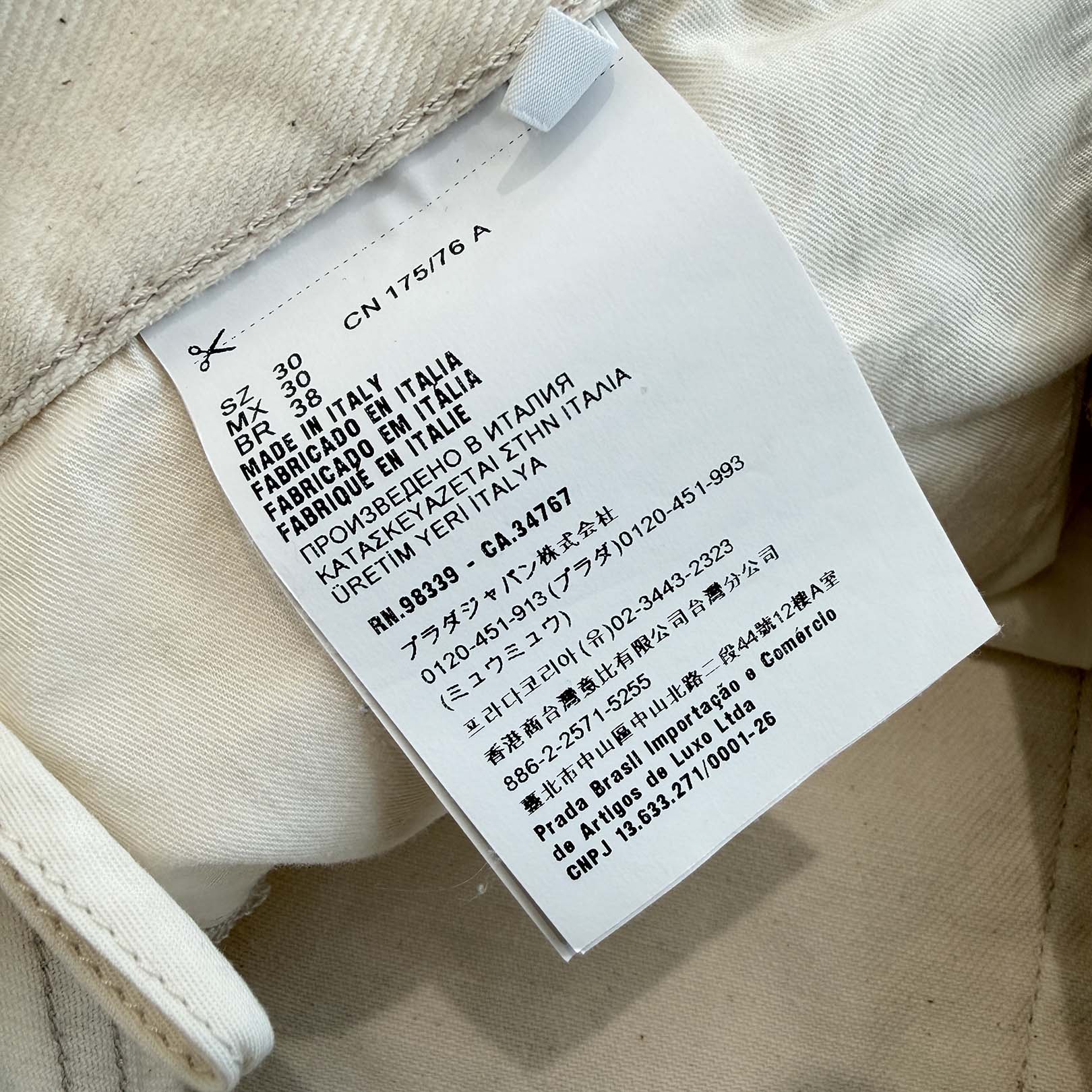 PRADA 2022SS Triangle Logo Plate Straight Denim Pants GEP340 S221 13HQ Size 30 プラダ トライアングルロゴプレート ストレートデニムパンツ サイズ30