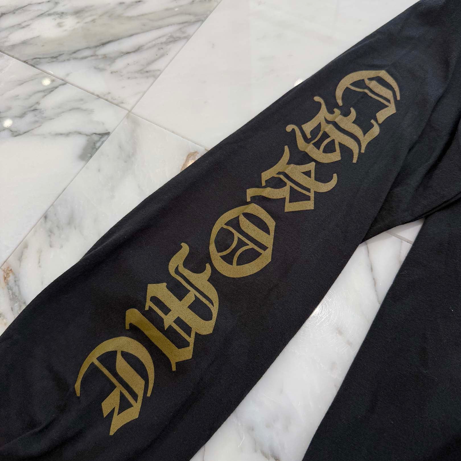 CHROME HEARTS 2026SS Old English Gold Neck Logo Long Sleeve Tee Size M クロムハーツ オールドイングリッシュ ゴールド ネックロゴ ロングスリーブTシャツ サイズM