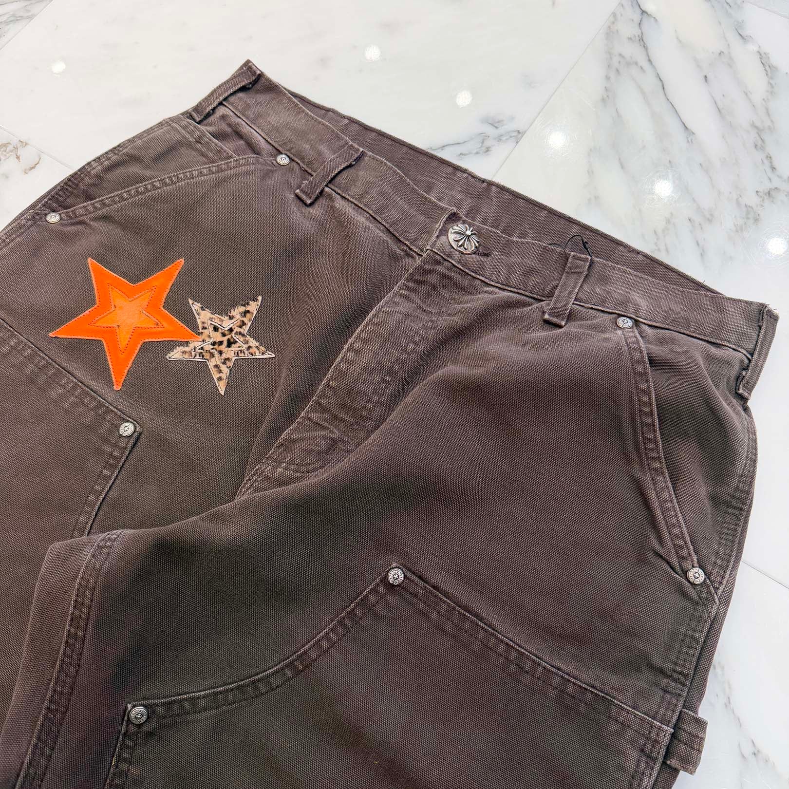 CHROME HEARTS × Carhartt VNTG Leather Star Patch Double Knee