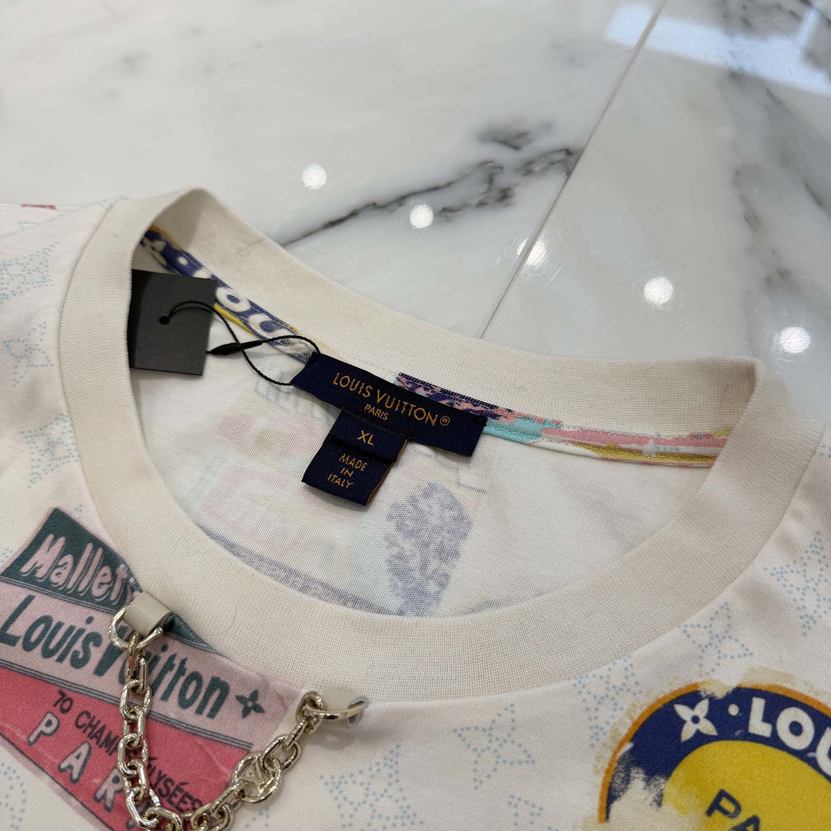 LOUIS VUITTON 2015AW Mahina Monogram Print Tee 1AHITR Size XL ルイヴィトン マヒナモノグラム プリントTシャツ サイズXL