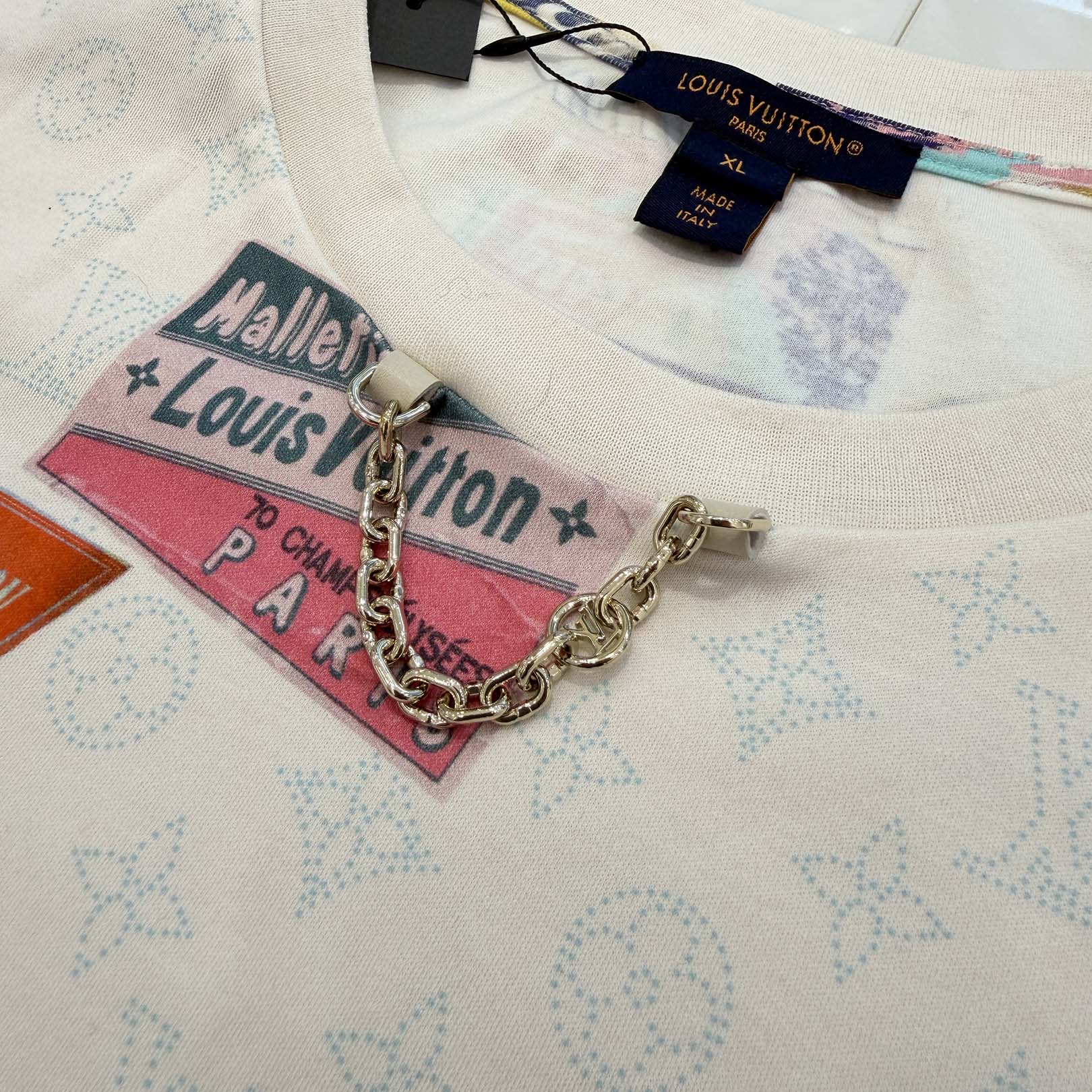 LOUIS VUITTON 2015AW Mahina Monogram Print Tee 1AHITR Size XL ルイヴィトン マヒナモノグラム プリントTシャツ サイズXL