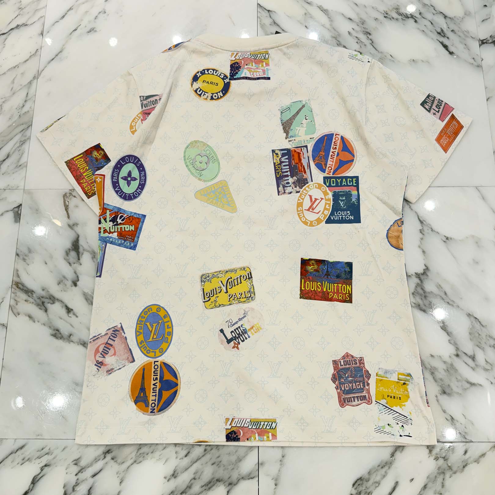 LOUIS VUITTON 2015AW Mahina Monogram Print Tee 1AHITR Size XL ルイヴィトン マヒナモノグラム プリントTシャツ サイズXL