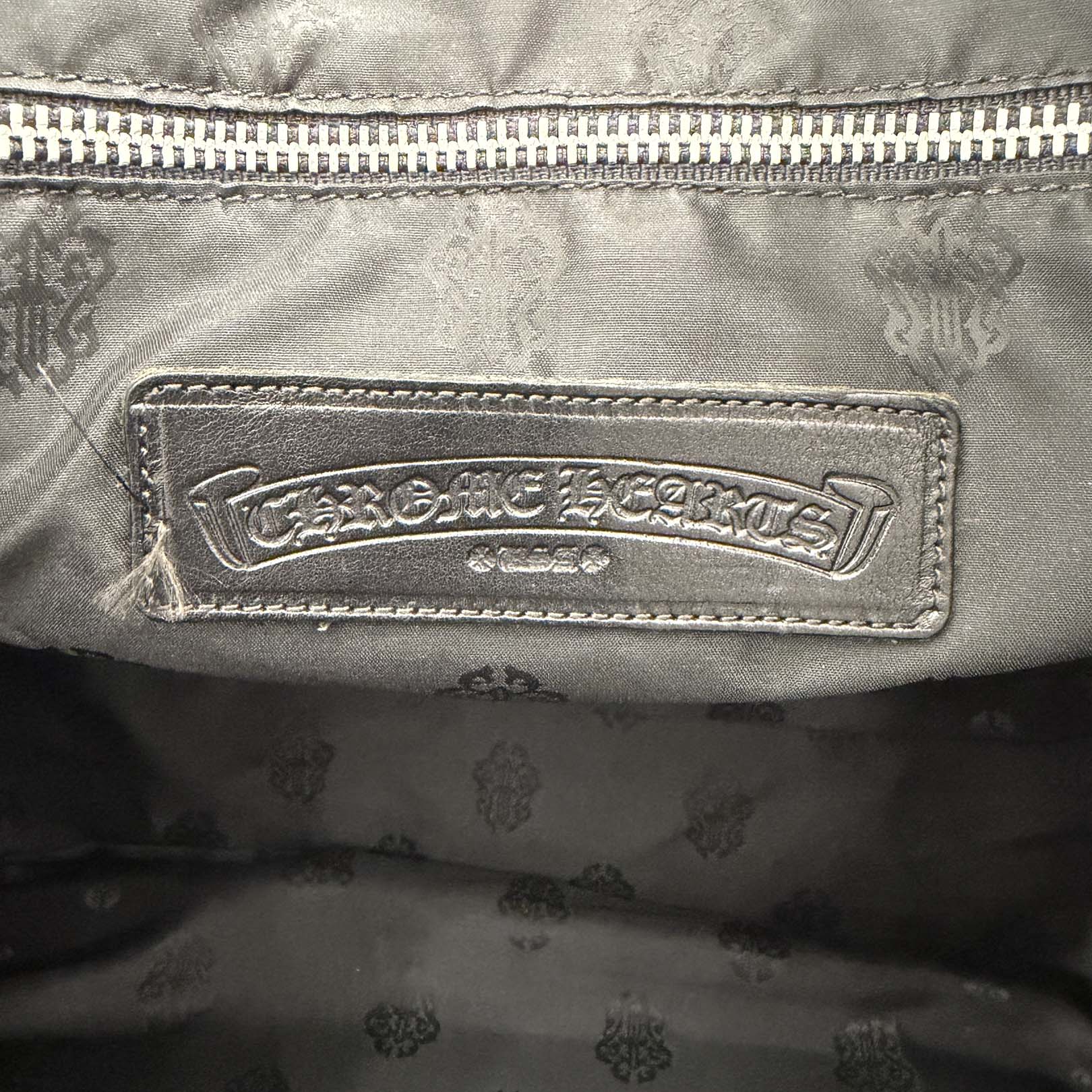 CHROME HEARTS 3 Cemetery Cross Patch FS Leather Tote Bag クロムハーツ 3セメタリークロスパッチ FS レザートートバッグ