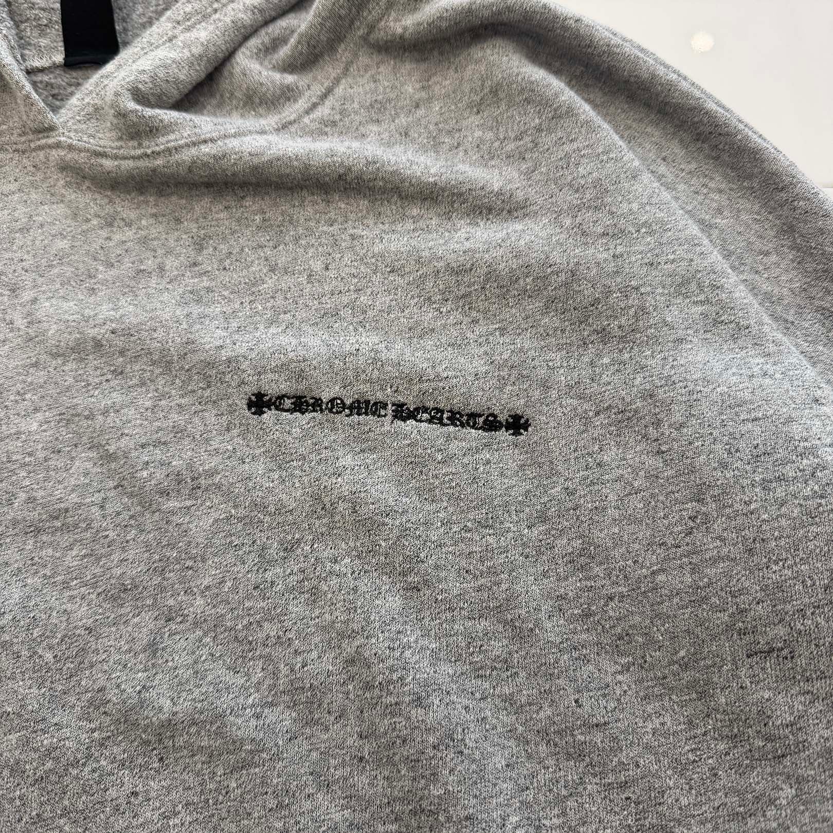 CHROME HEARTS Y NOT Cemetery Cross Leather Patch Pullover Hoodie Size XL クロムハーツ ワイノット セメタリークロスレザーパッチ プルオーバーフーディ サイズXL