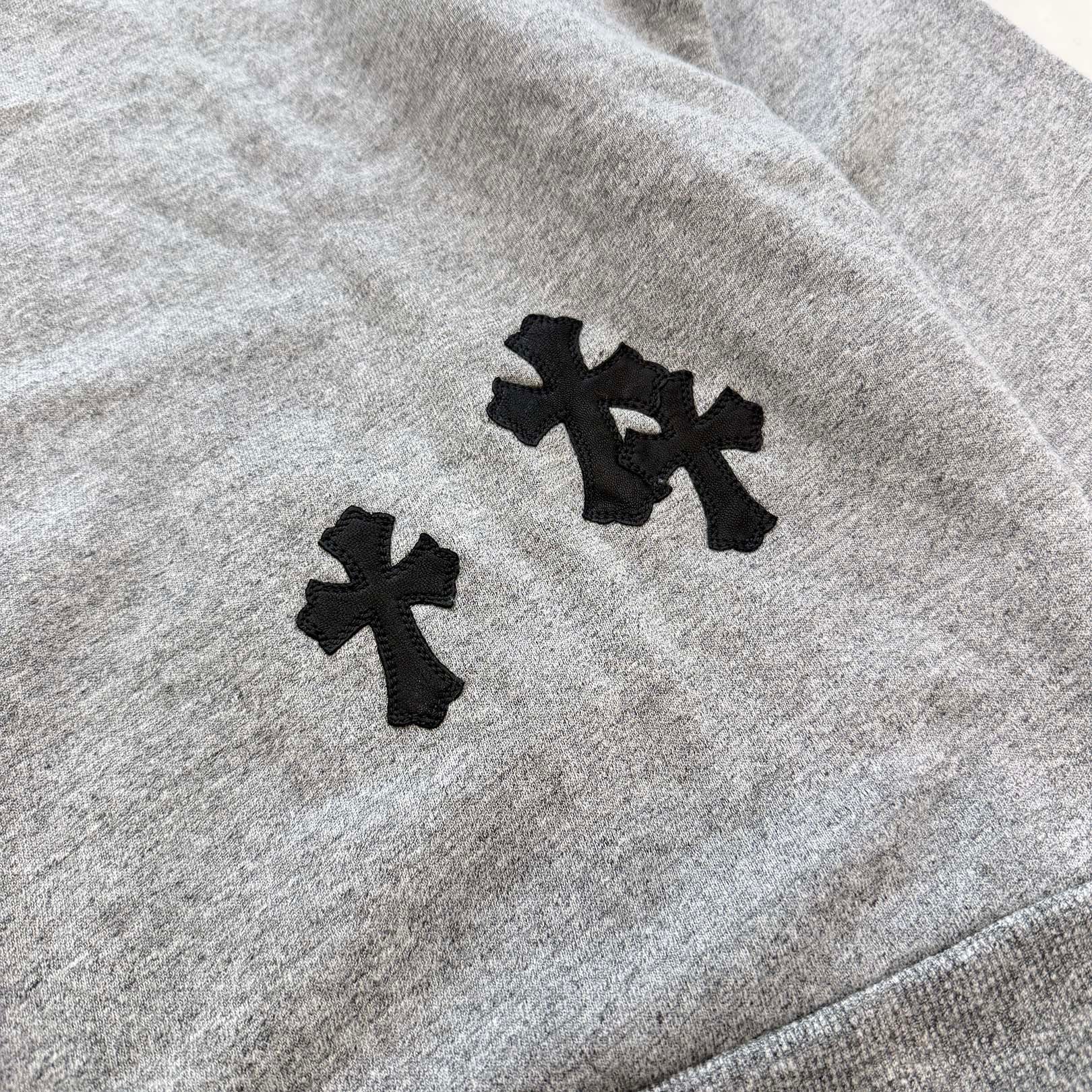 CHROME HEARTS Y NOT Cemetery Cross Leather Patch Pullover Hoodie Size XL クロムハーツ ワイノット セメタリークロスレザーパッチ プルオーバーフーディ サイズXL