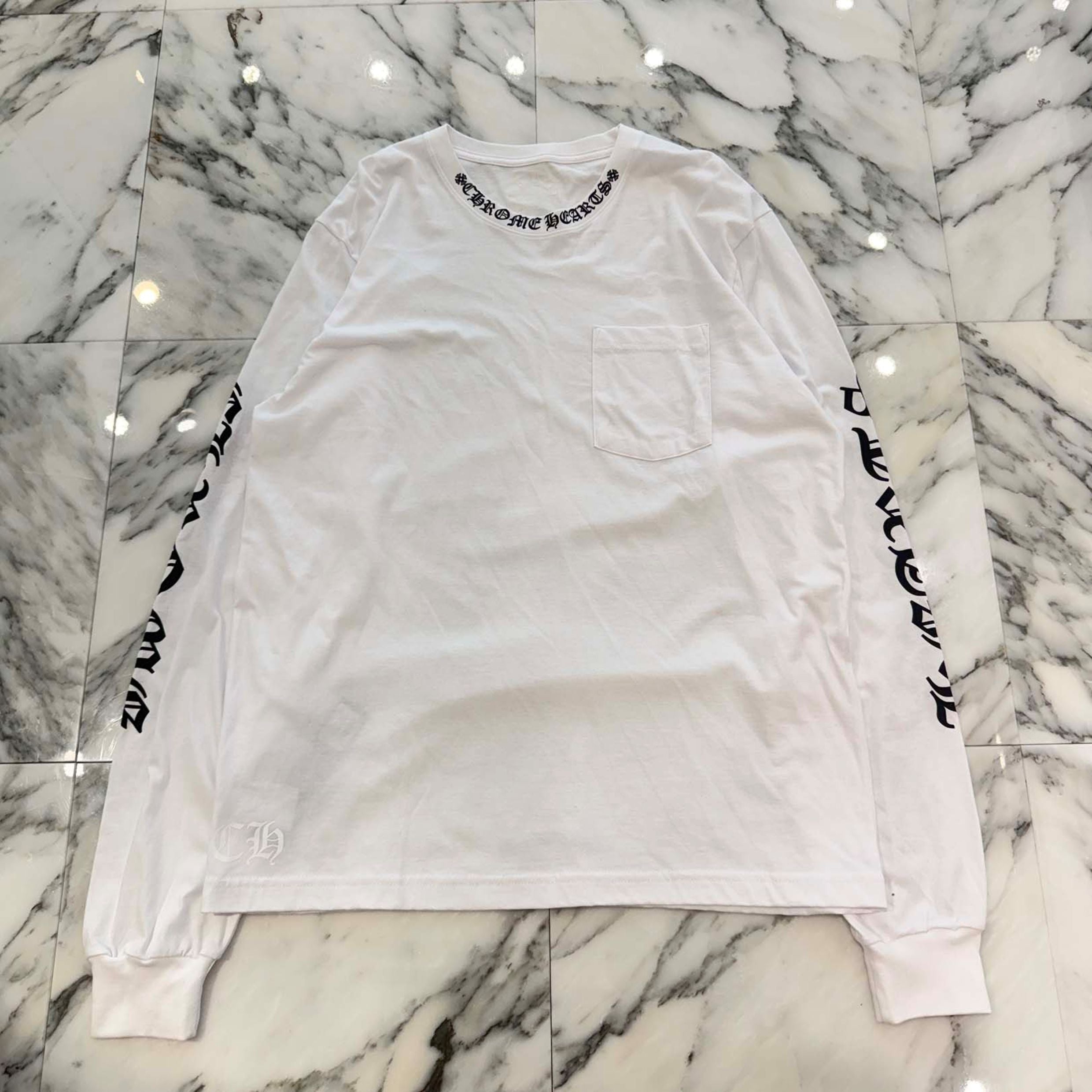 CHROME HEARTS Neck Logo Long Sleeve Tee Size L クロムハーツ ネックロゴ ロングスリーブTシャツ サイズL