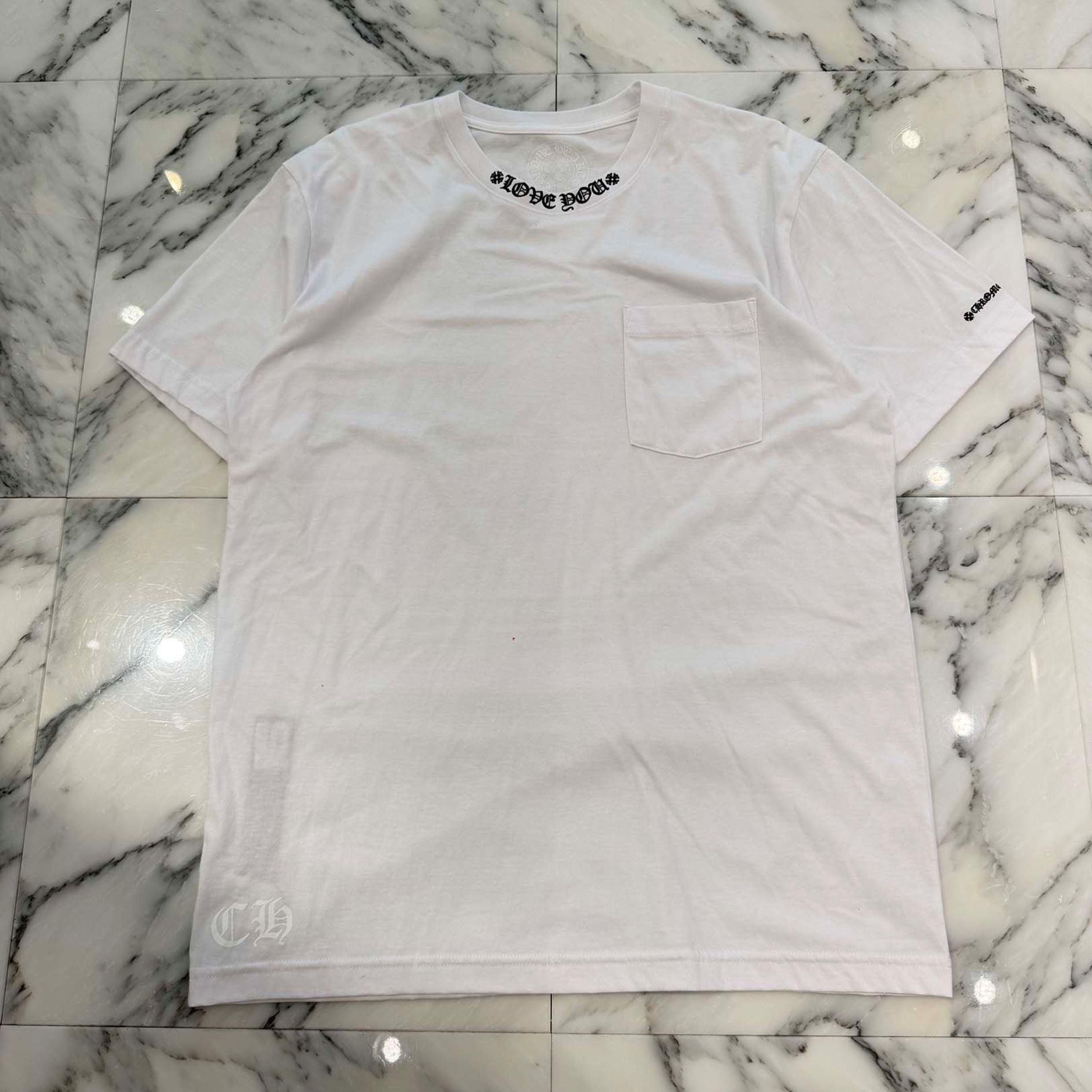 CHROME HEARTS "LOVE YOU" Neck Logo Tee Size L クロムハーツ ラブユー ネックロゴ Tシャツ サイズL