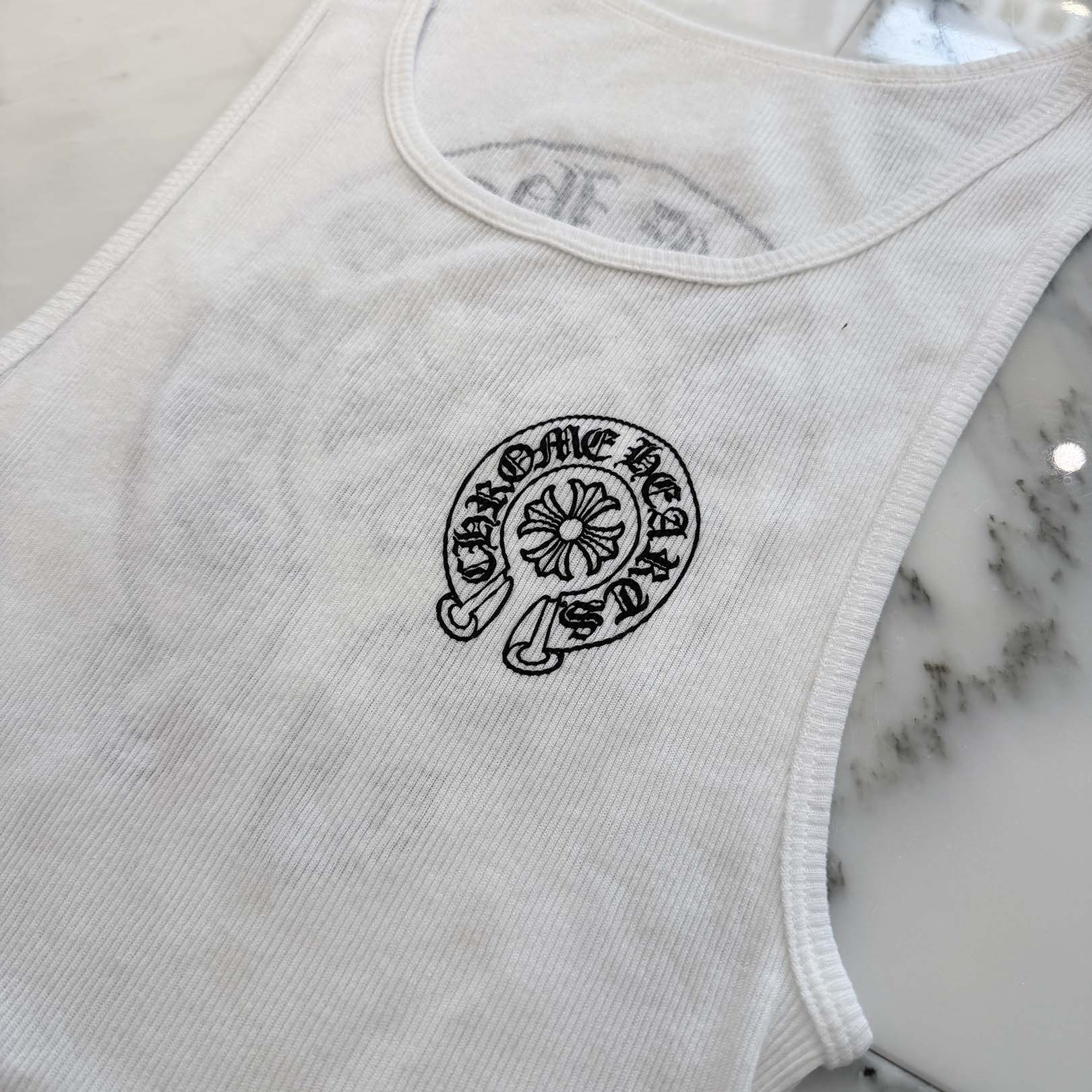 CHROME HEARTS Back Horseshoe Fuck you Print Tank Top Size XL クロムハーツ バックホースシュー ファックユー プリント タンクトップ サイズXL