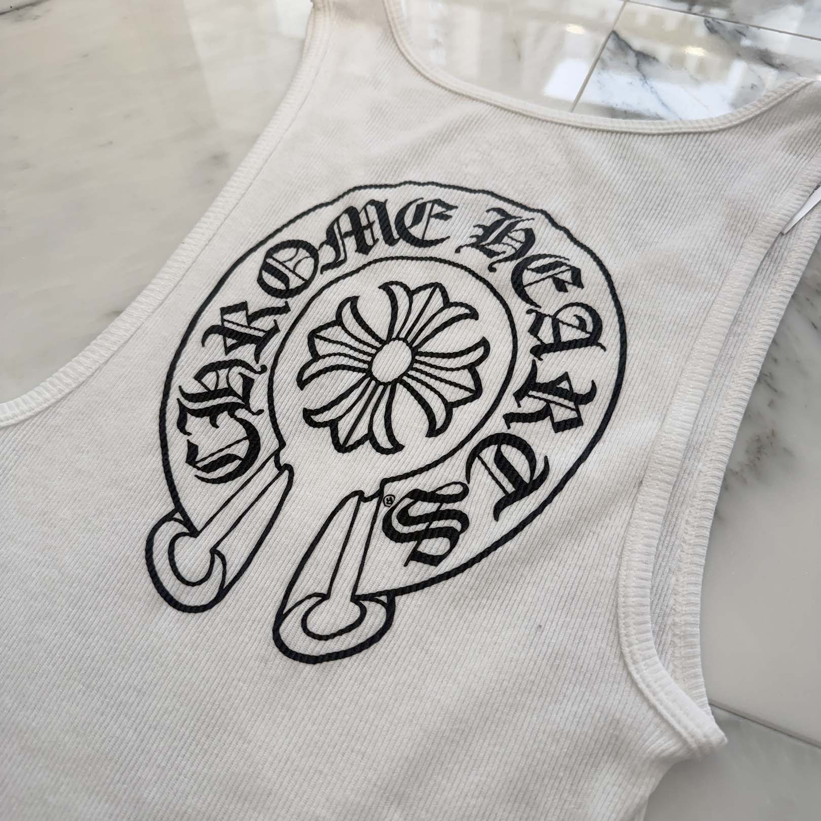 CHROME HEARTS Back Horseshoe Fuck you Print Tank Top Size XL クロムハーツ バックホースシュー ファックユー プリント タンクトップ サイズXL
