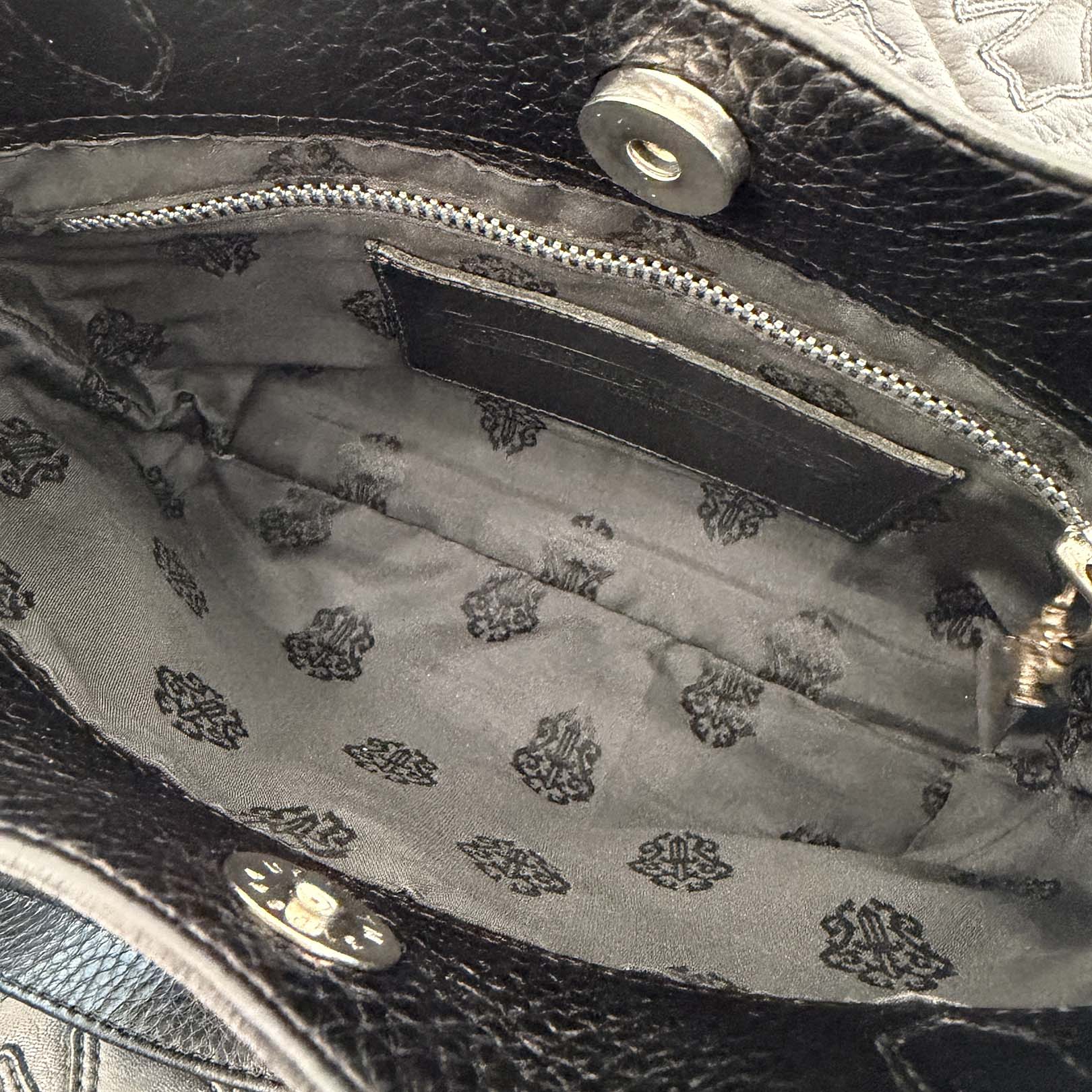 CHROME HEARTS 1 Cross Leather Patch Mini Tote Bag クロムハーツ 1クロス レザーパッチ ミニトートバッグ
