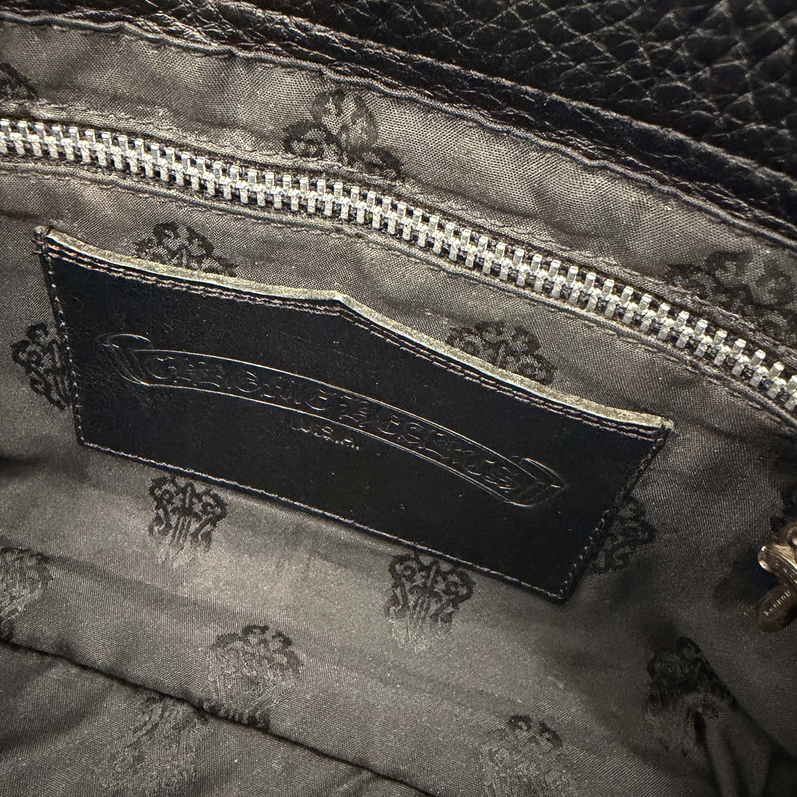 CHROME HEARTS 1 Cross Leather Patch Mini Tote Bag クロムハーツ 1