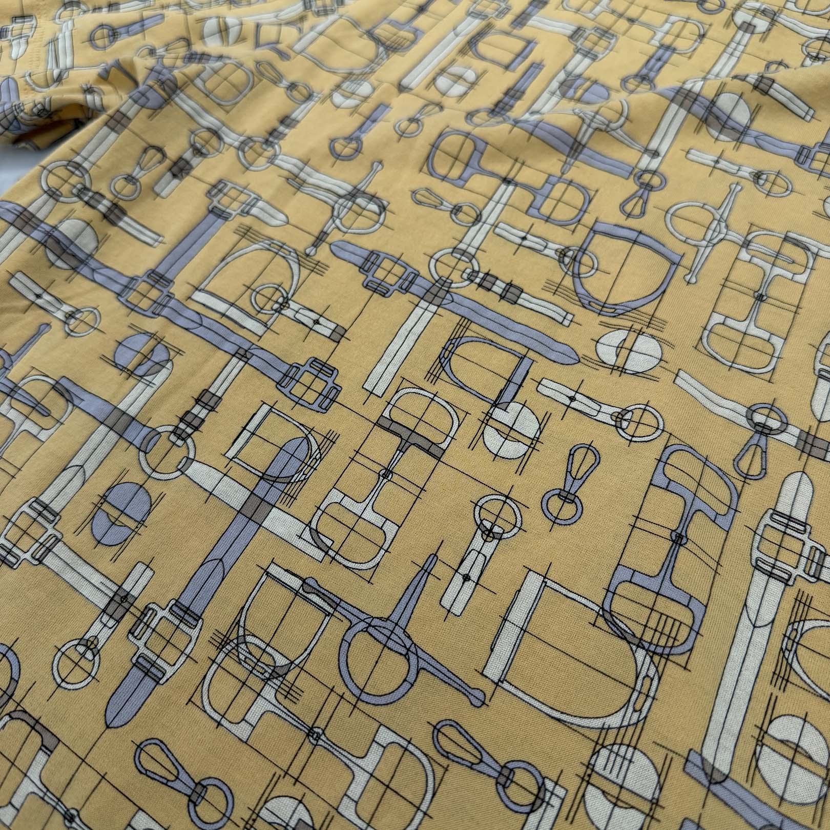 HERMES 2020SS Labyrinthe Equestre Crew Neck Short Sleeve Tee H037735 Size XS エルメス ラビリンス・エケストル クルーネック ショートスリーブ Tシャツ サイズXS