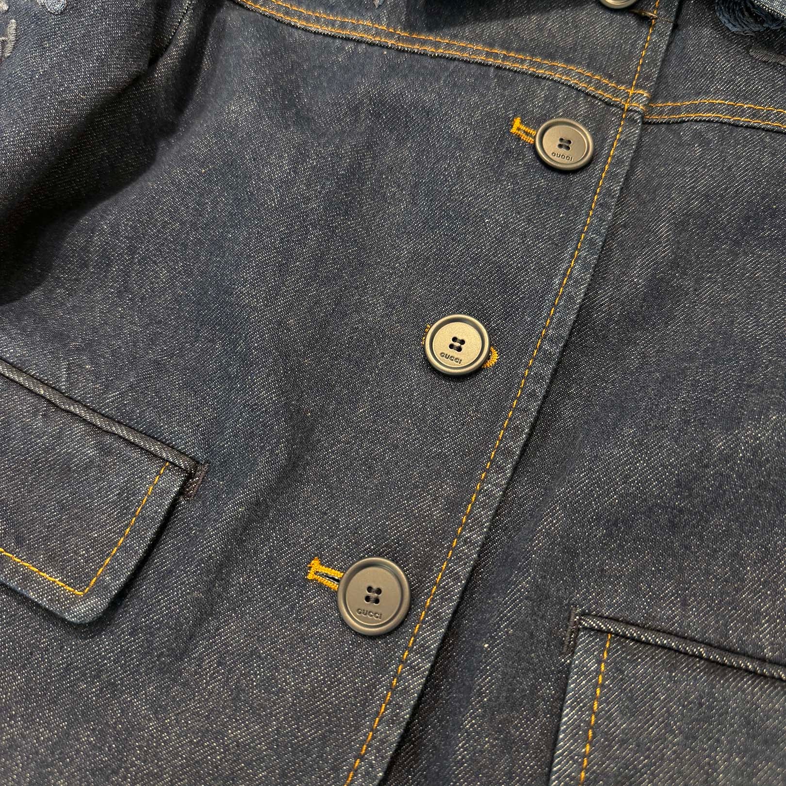 GUCCI 2024SS Floral Embroidery Denim Jacket 824151 XDDBR Size 36 グッチ フローラル刺繍 デニムジャケット サイズ36