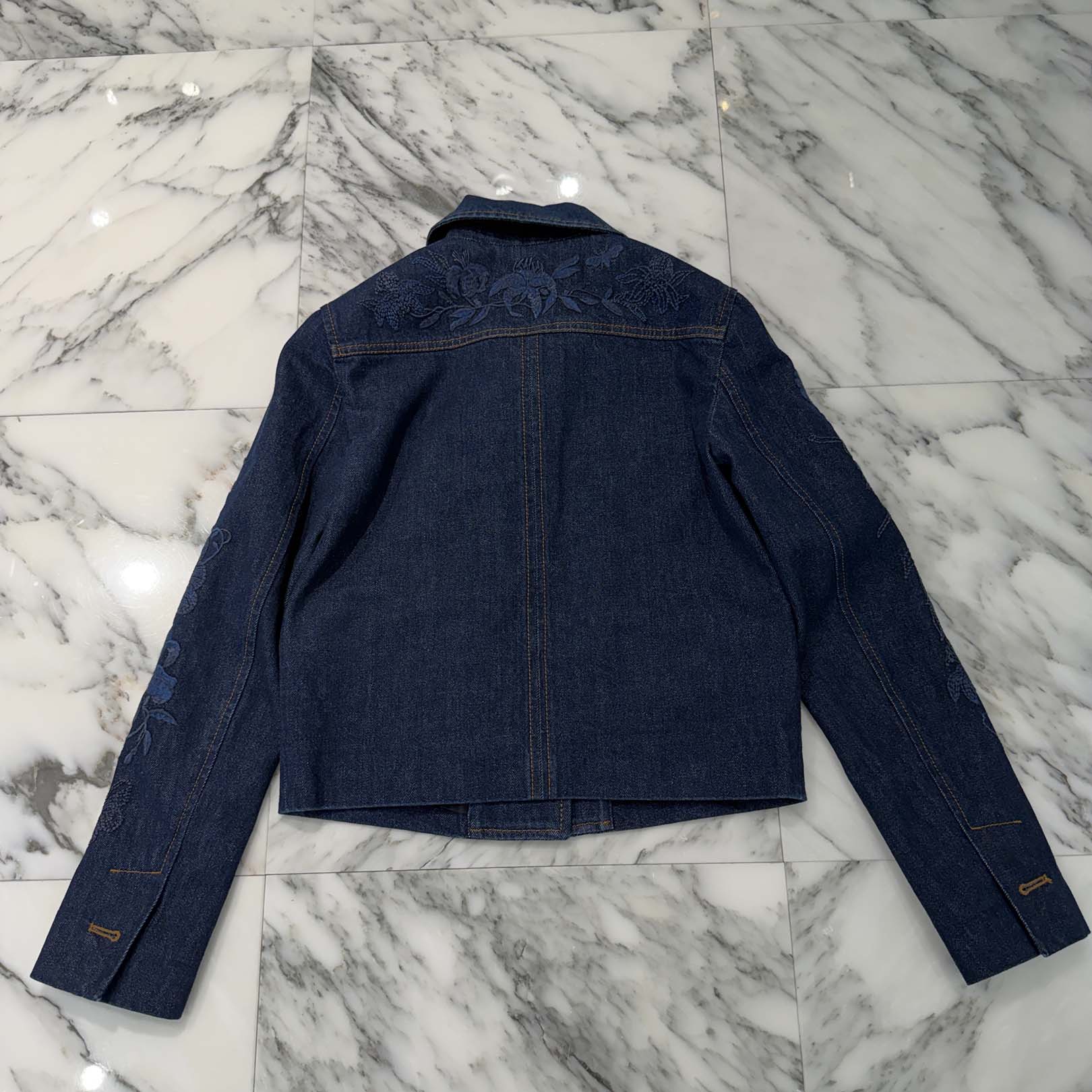 GUCCI 2024SS Floral Embroidery Denim Jacket 824151 XDDBR Size 36 グッチ フローラル刺繍 デニムジャケット サイズ36