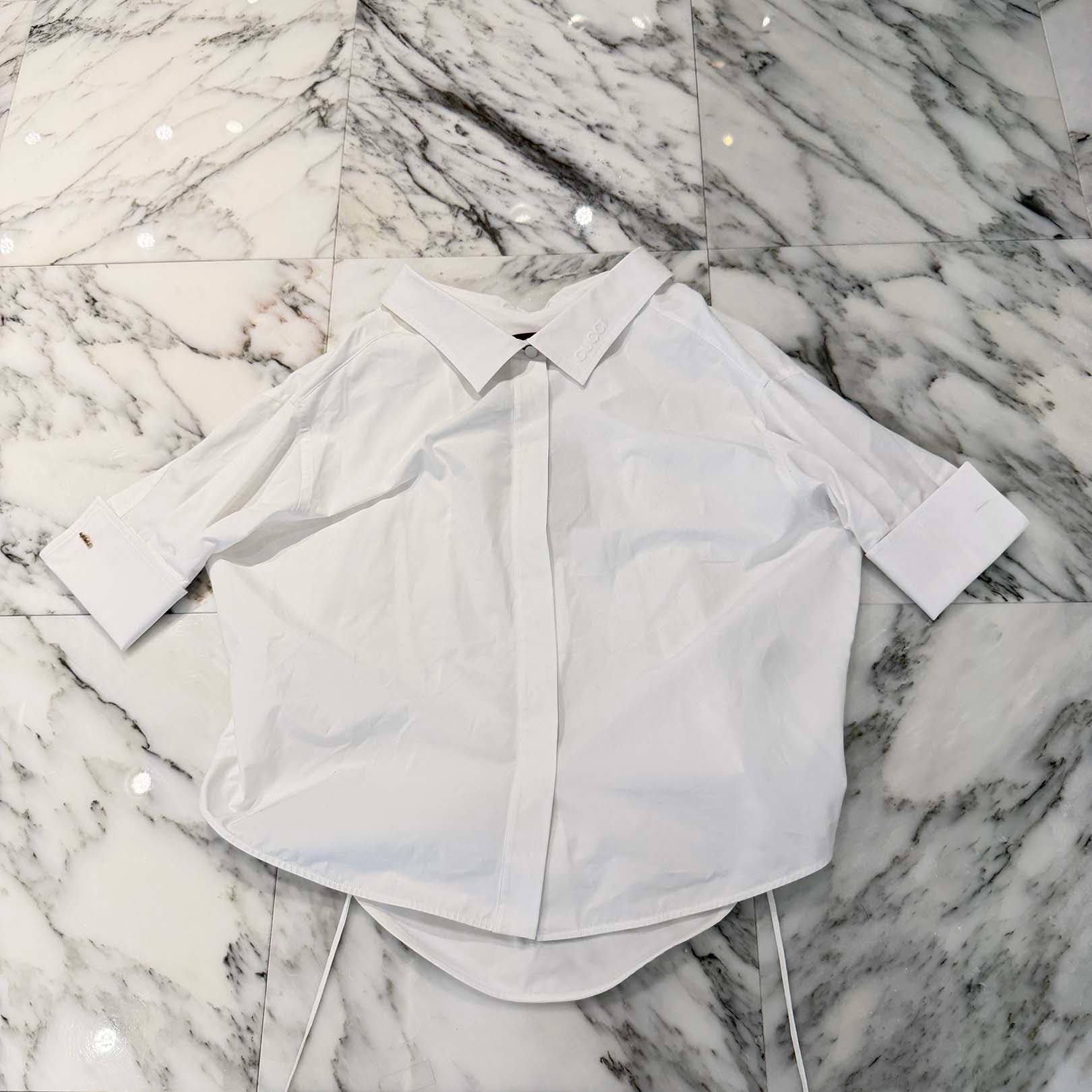 GUCCI 2025SS Emboss Logo Cotton Poplin Shirt 781712 ZAQMO Size 36 グッチ エンボスロゴ コットン ポプリン シャツ サイズ36