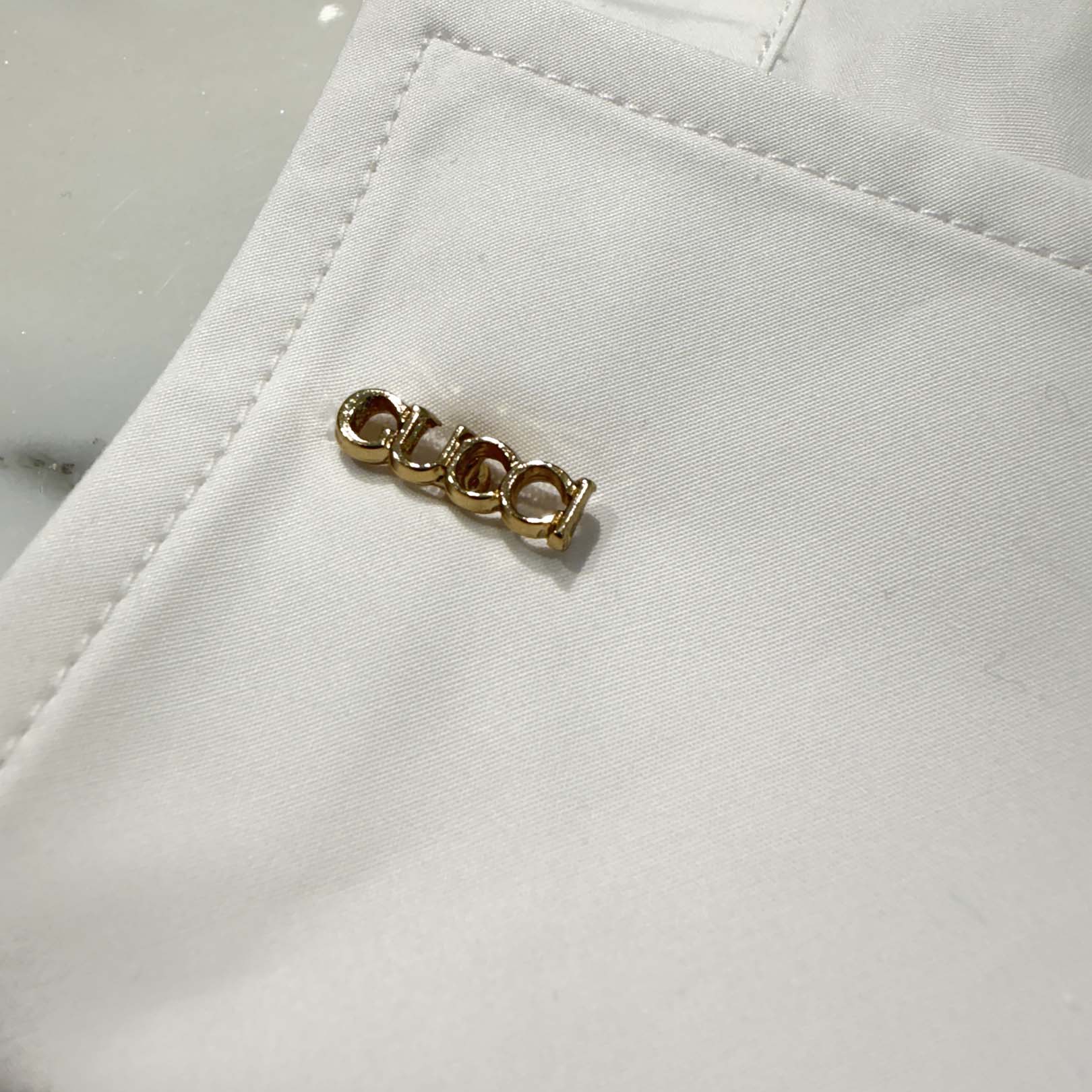 GUCCI 2025SS Emboss Logo Cotton Poplin Shirt 781712 ZAQMO Size 36 グッチ エンボスロゴ コットン ポプリン シャツ サイズ36