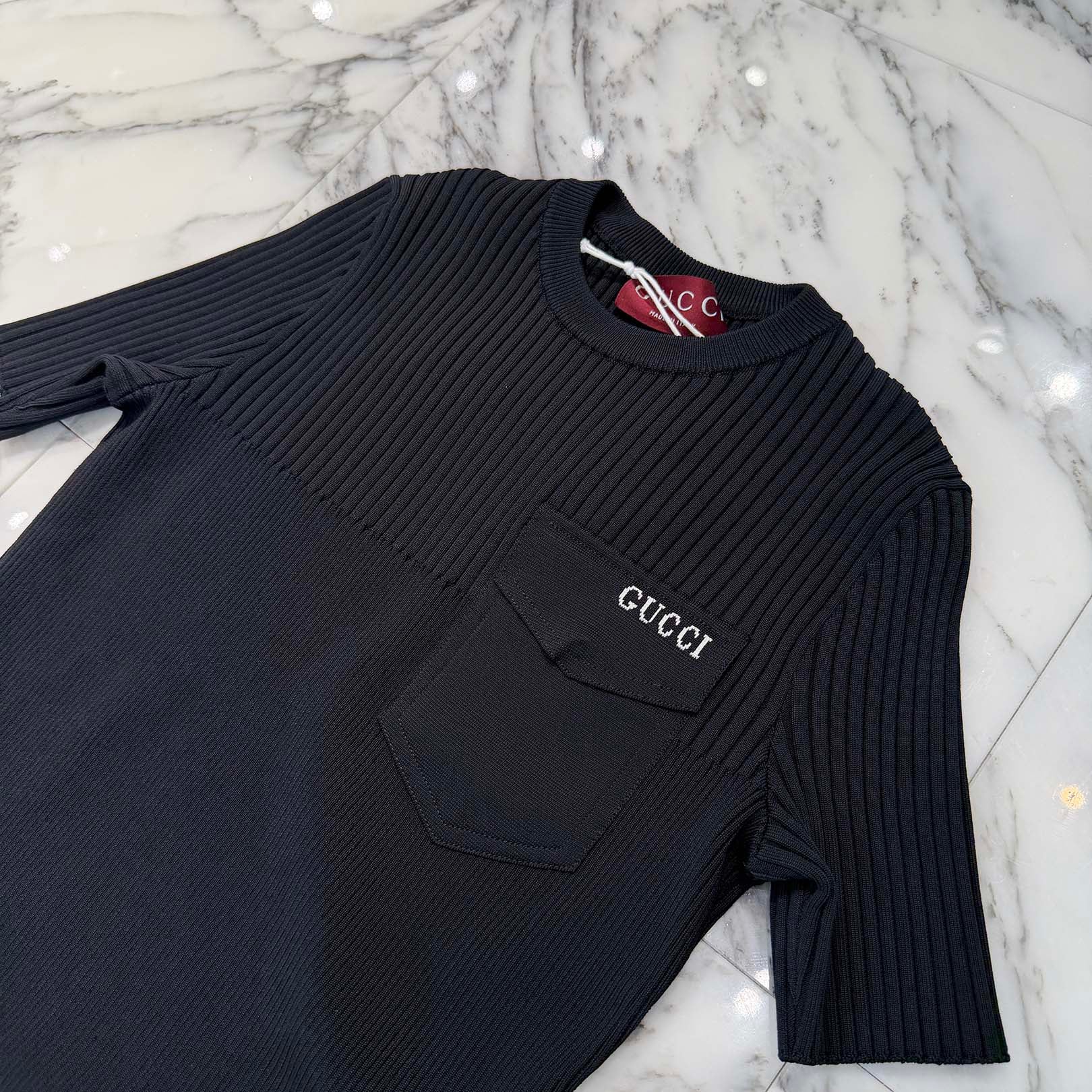 GUCCI 2024SS Logo Embroidery Short Sleeve Dress 828139 XKEV2 Size XS グッチ ロゴ刺繍 ショーツスリーブ ドレス サイズXS