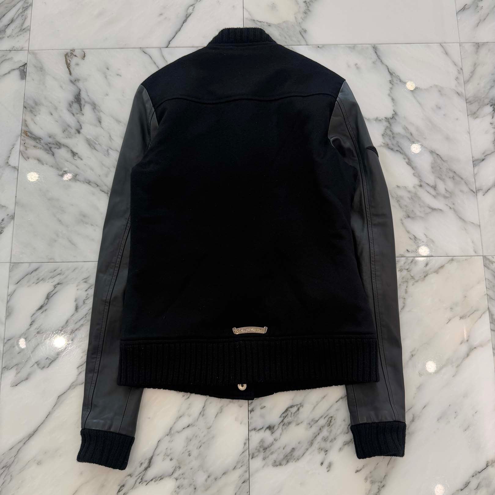 CHROME HEARTS LETTERMAN Star Leather Patch Blouson Jacket Size S クロムハーツ レターマン スターレザーパッチ ブルゾンジャケット サイズS