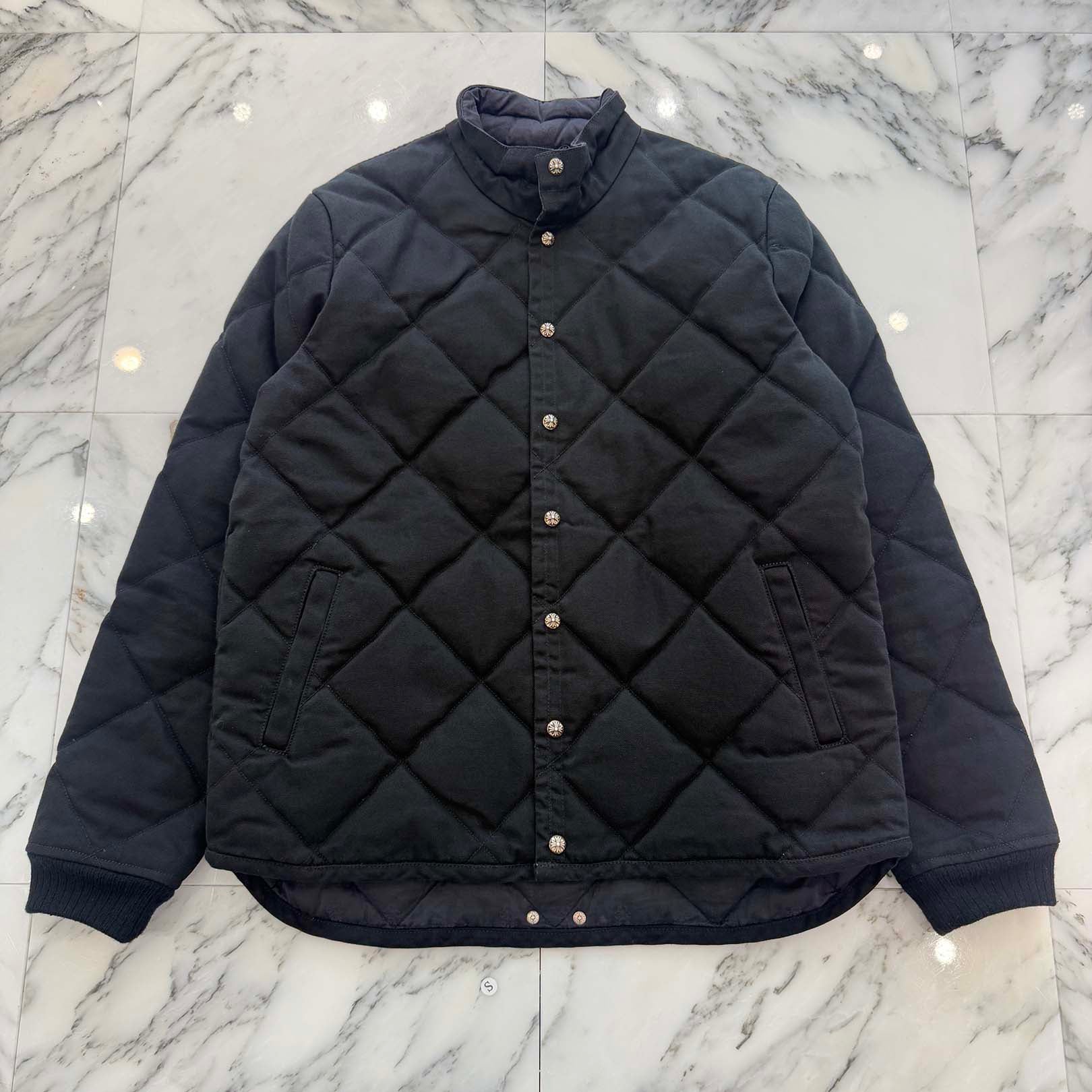 CHROME HEARTS Y NOT Cross Ball Button Quilted Jacket Size L クロムハーツ ワイノット クロスボールボタン キルティングジャケット サイズL