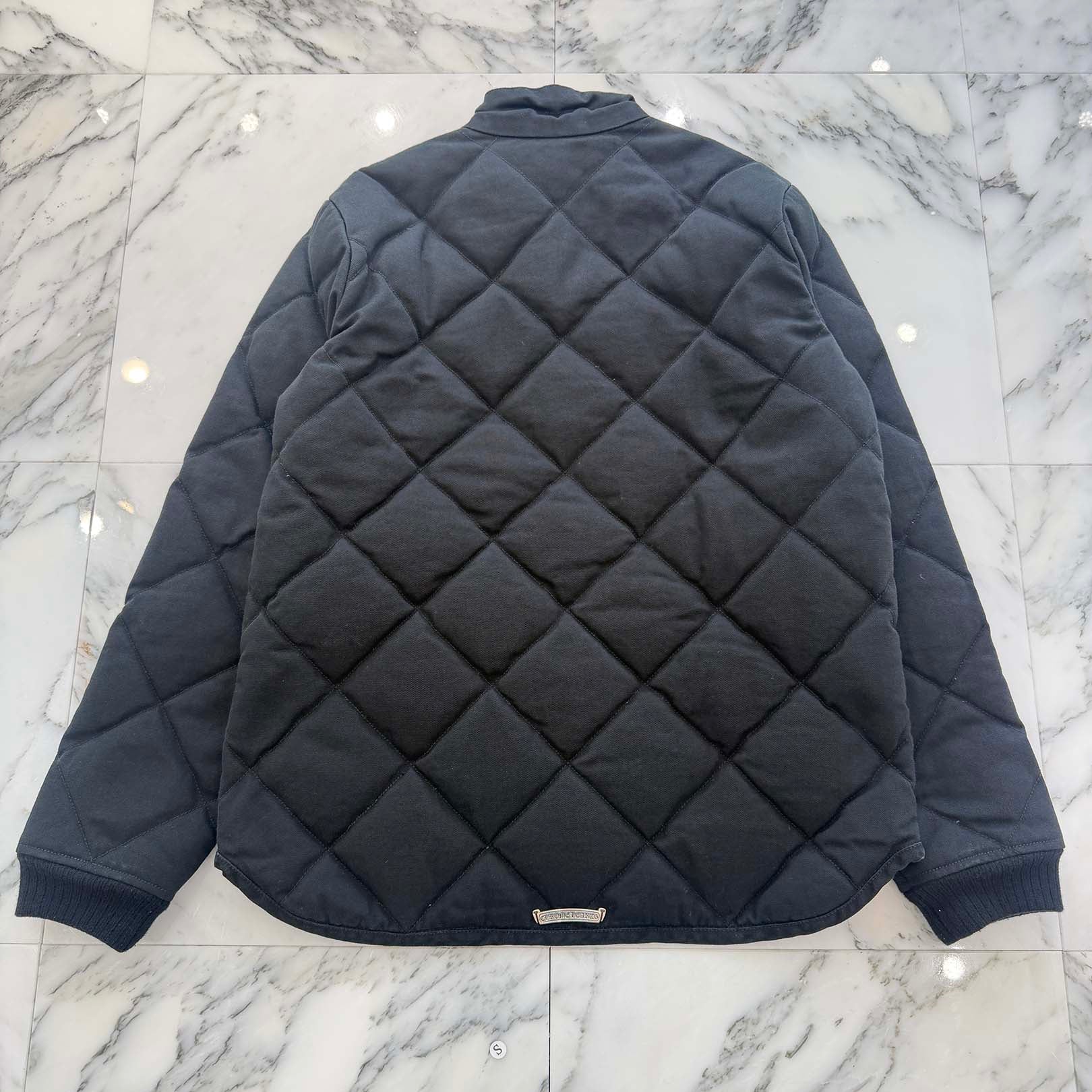 CHROME HEARTS Y NOT Cross Ball Button Quilted Jacket Size L クロムハーツ ワイノット クロスボールボタン キルティングジャケット サイズL