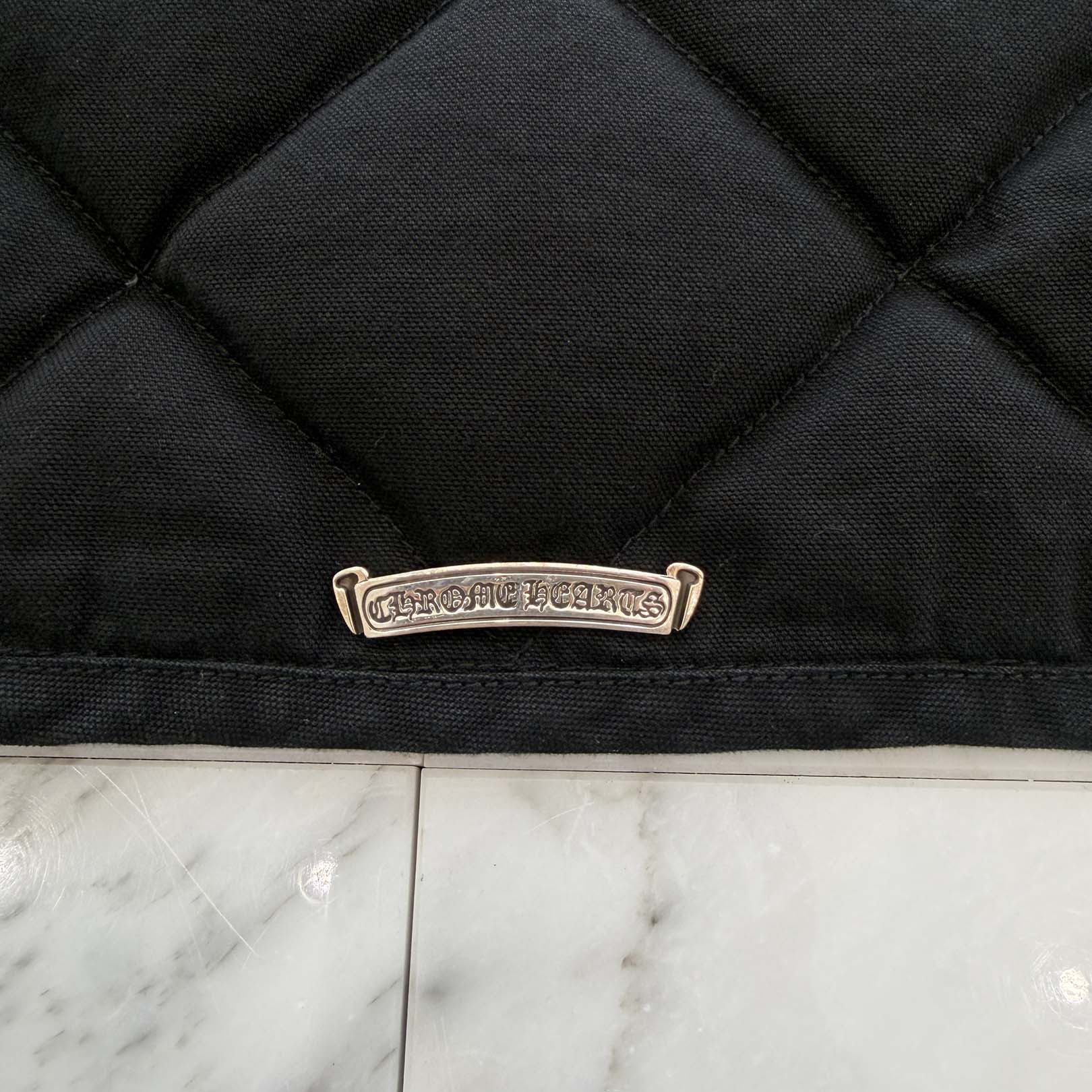 CHROME HEARTS Y NOT Cross Ball Button Quilted Jacket Size L クロムハーツ ワイノット クロスボールボタン キルティングジャケット サイズL