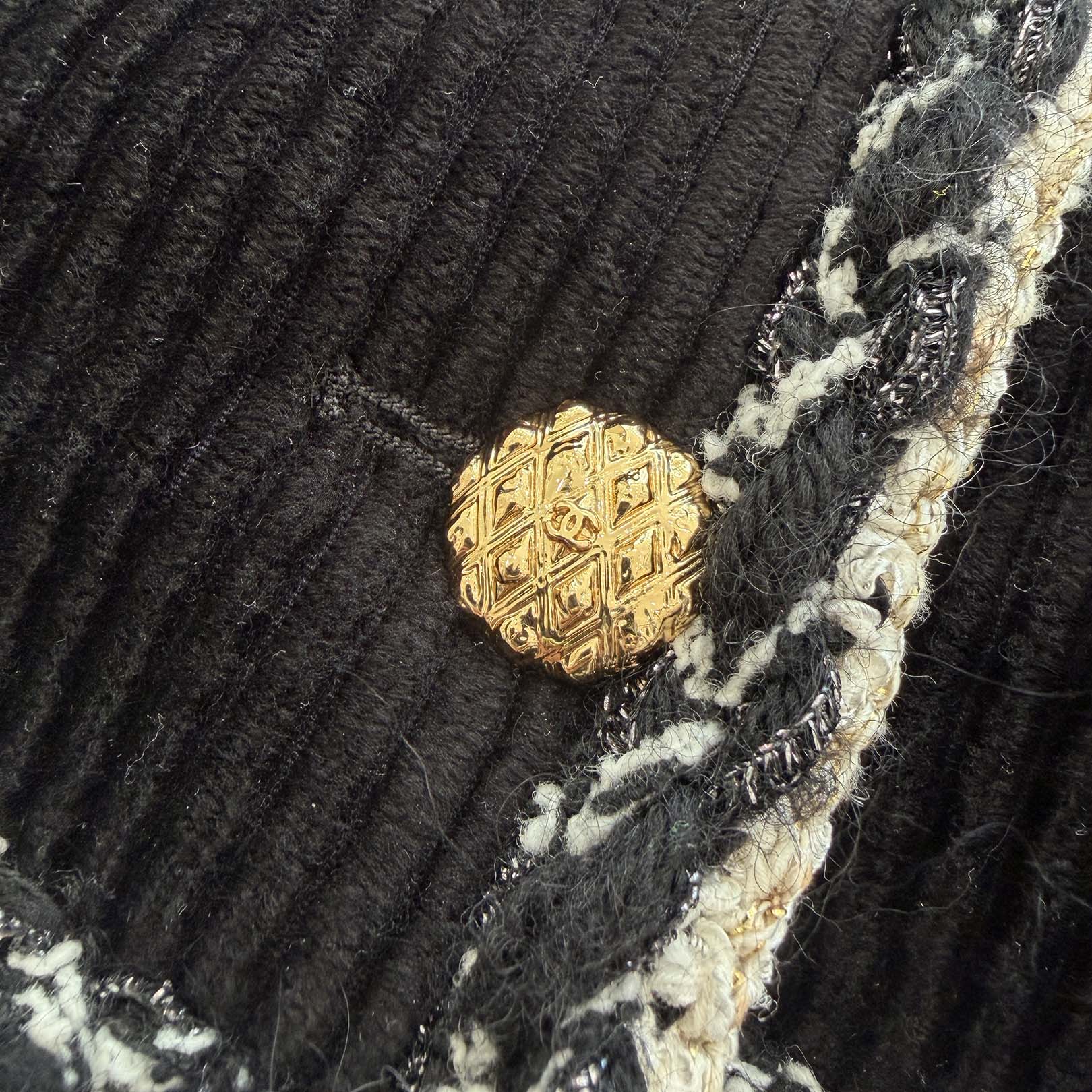 CHANEL 2025SS Tweed Trim Métiers d'Art Corduroy Jacket P80531V67678 Size 46 シャネル ツイードトリムメティエダール コーデュロイジャケット サイズ46