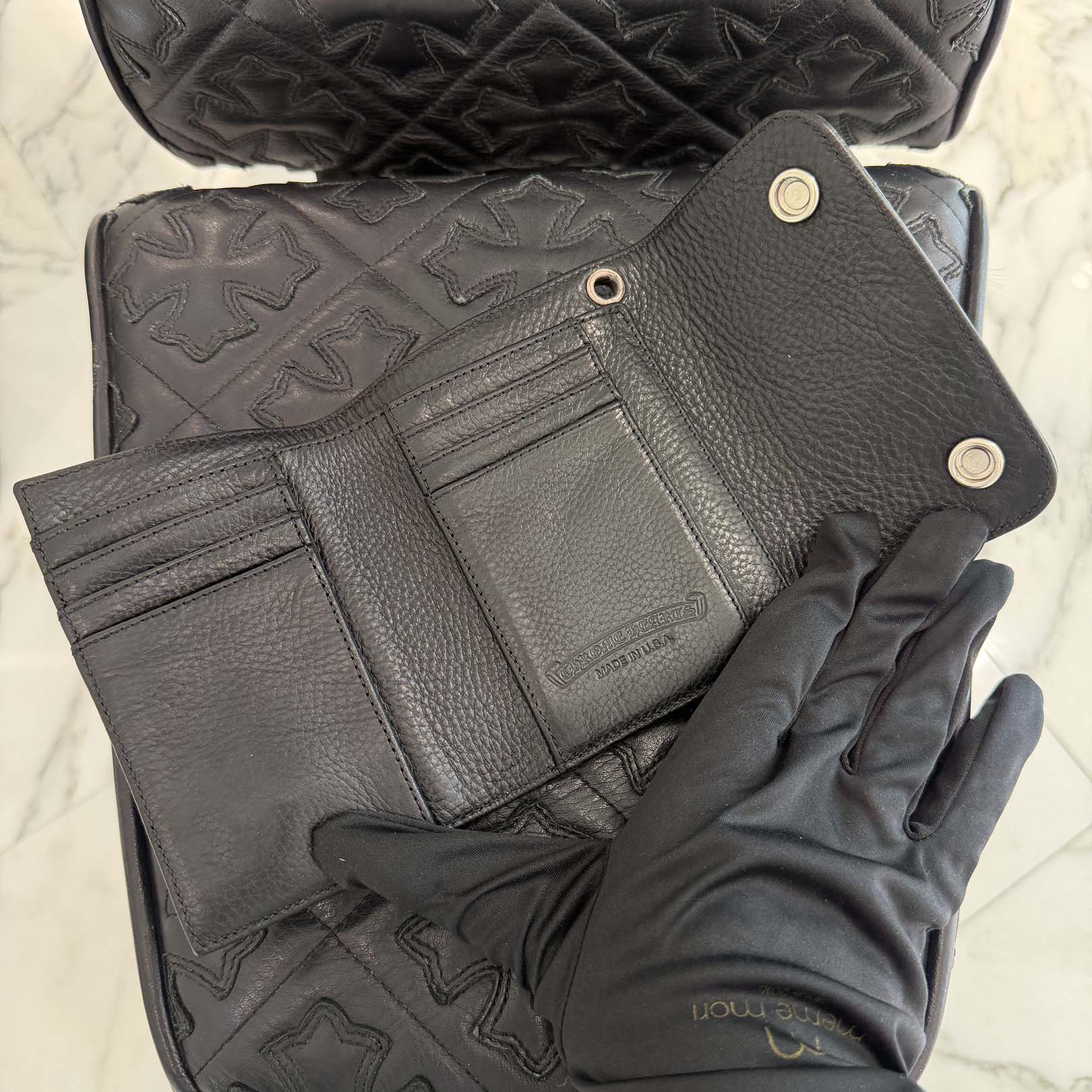 CHROME HEARTS Wave Mini Cross Ball Wallet クロムハーツ ウェーブ ミニ クロスボール ウォレット