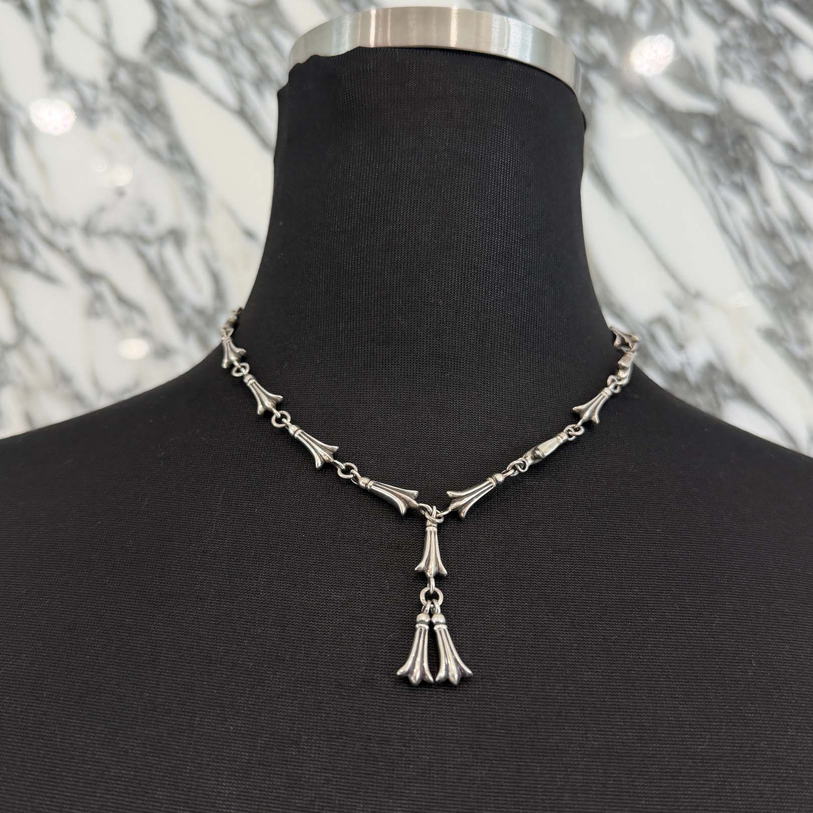 CHROME HEARTS Mini Cross Tail Link Necklace 16 Link Size 15 Inch クロムハーツ ミニクロステイルリンクネックレス 16リンク サイズ15インチ