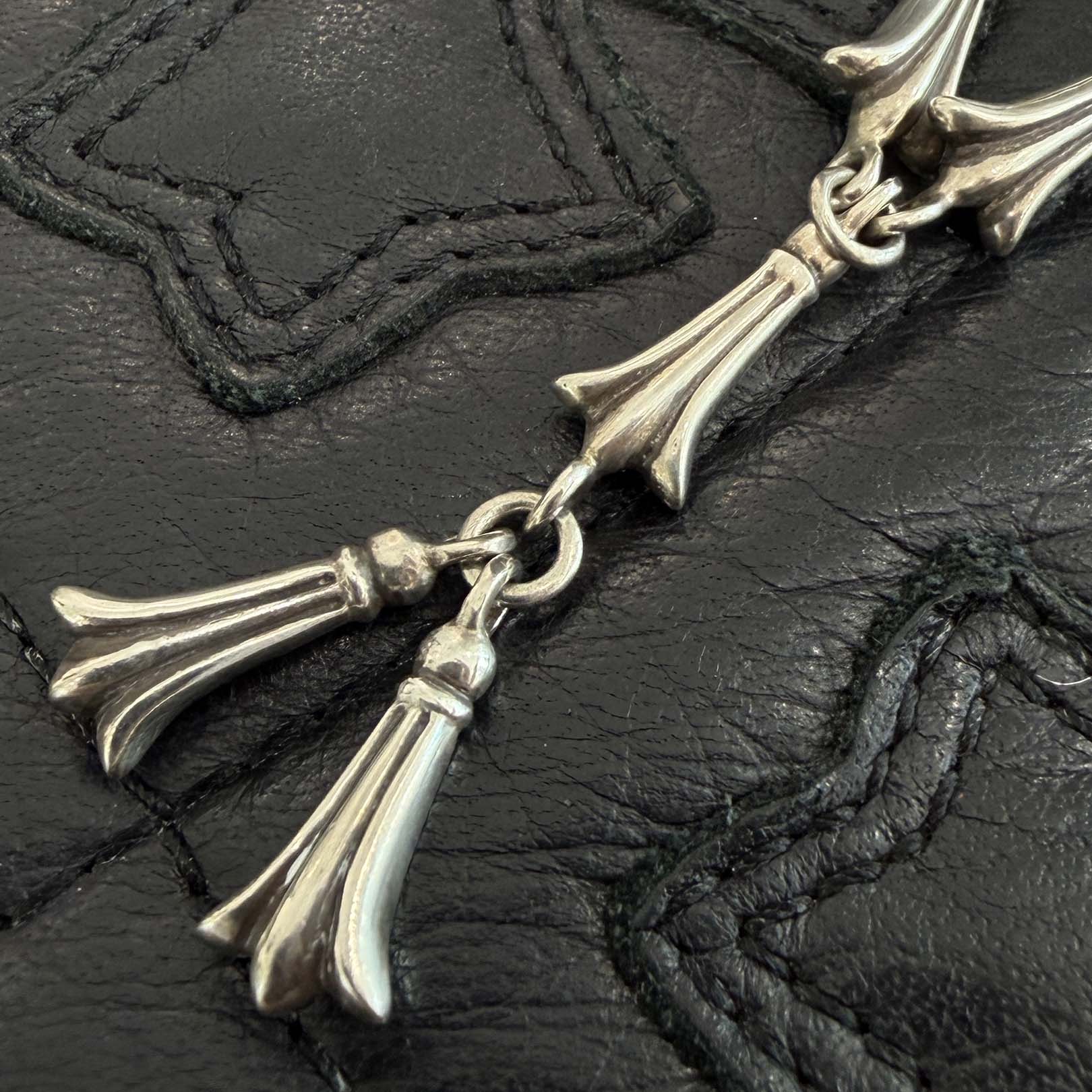 CHROME HEARTS Mini Cross Tail Link Necklace 16 Link Size 15 Inch クロムハーツ ミニクロステイルリンクネックレス 16リンク サイズ15インチ