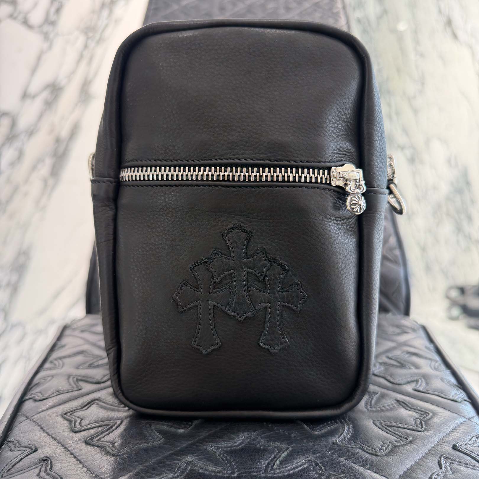 CHROME HEARTS TAKAMINI 3 Cemetery Cross Patch Shoulder Bag クロムハーツ タカミニ 3セメタリークロスパッチ ショルダーバッグ