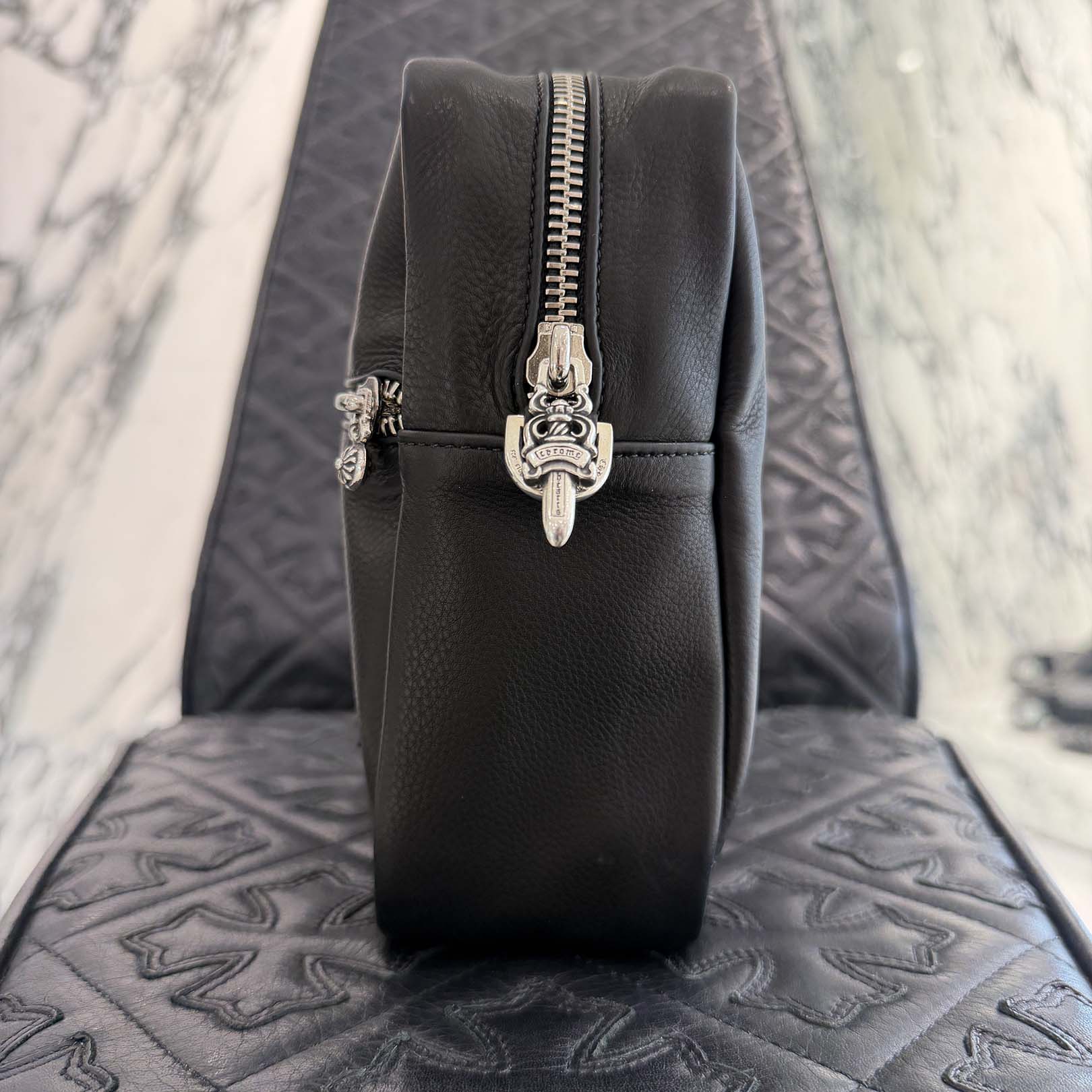 CHROME HEARTS TAKAMINI 3 Cemetery Cross Patch Shoulder Bag クロムハーツ タカミニ 3セメタリークロスパッチ ショルダーバッグ