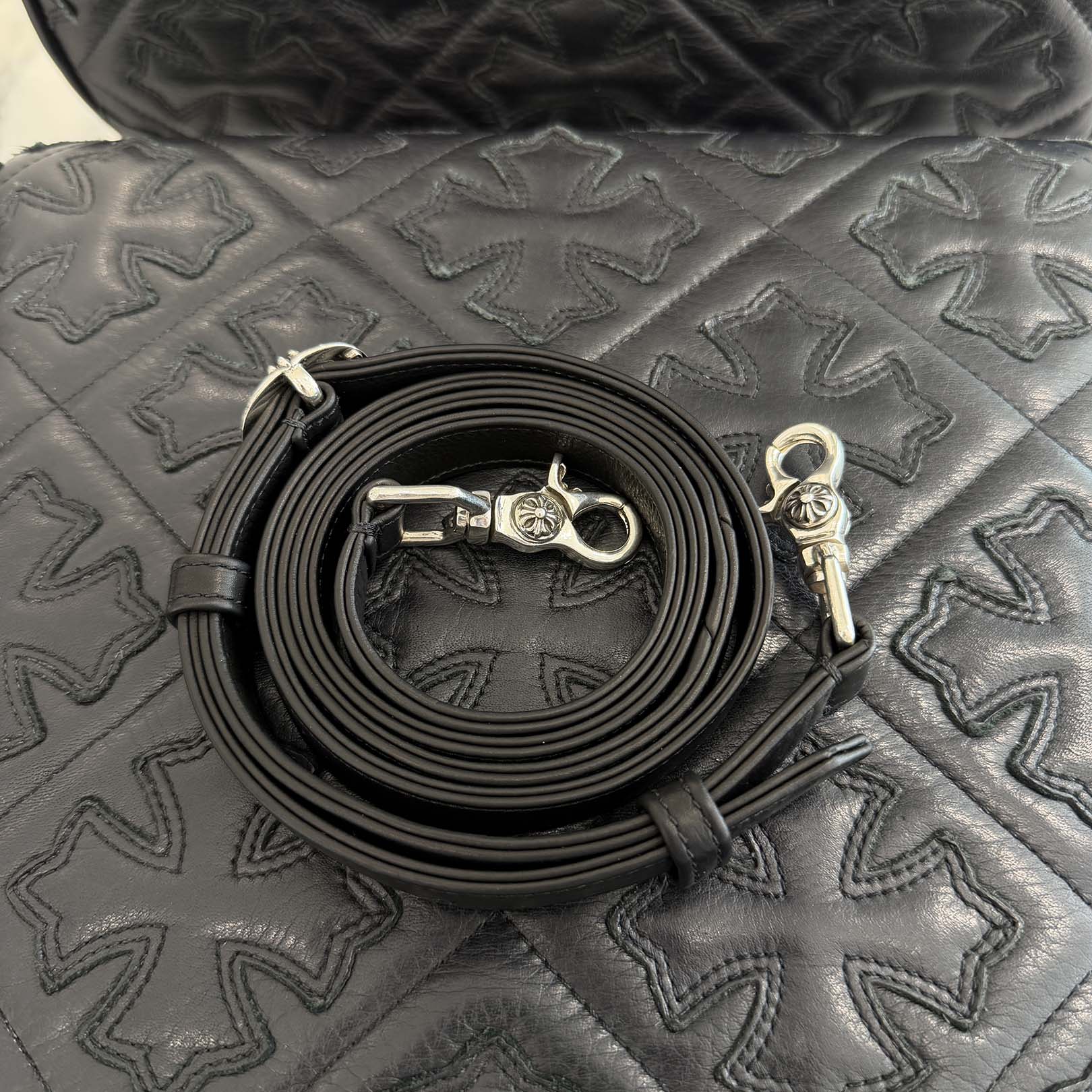 CHROME HEARTS TAKAMINI 3 Cemetery Cross Patch Shoulder Bag クロムハーツ タカミニ 3セメタリークロスパッチ ショルダーバッグ