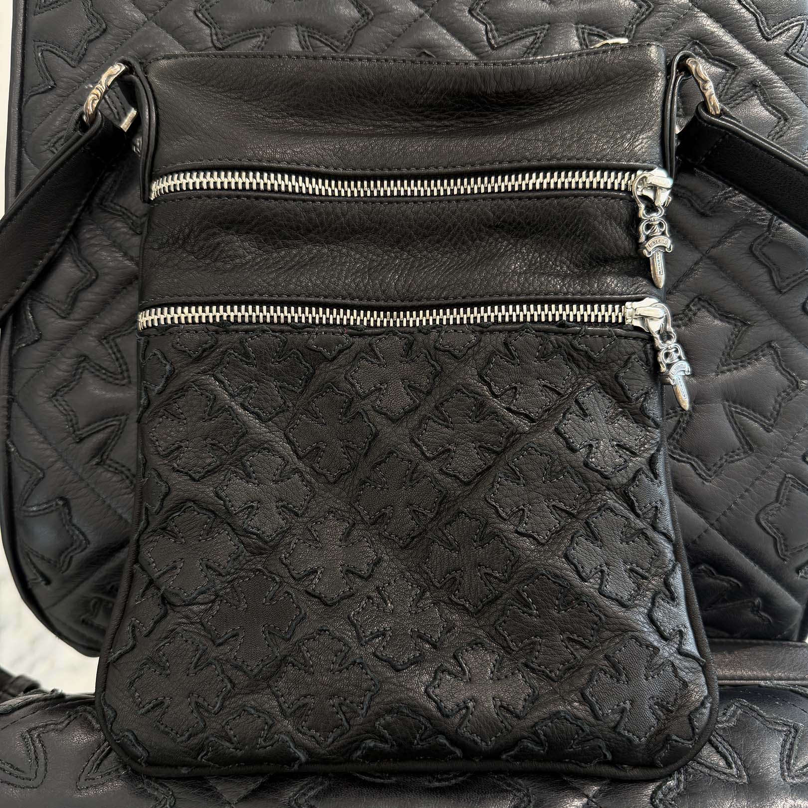 CHROME HEARTS PERRY Leather Shoulder Bag クロムハーツ ペリー レザー ショルダーバッグ